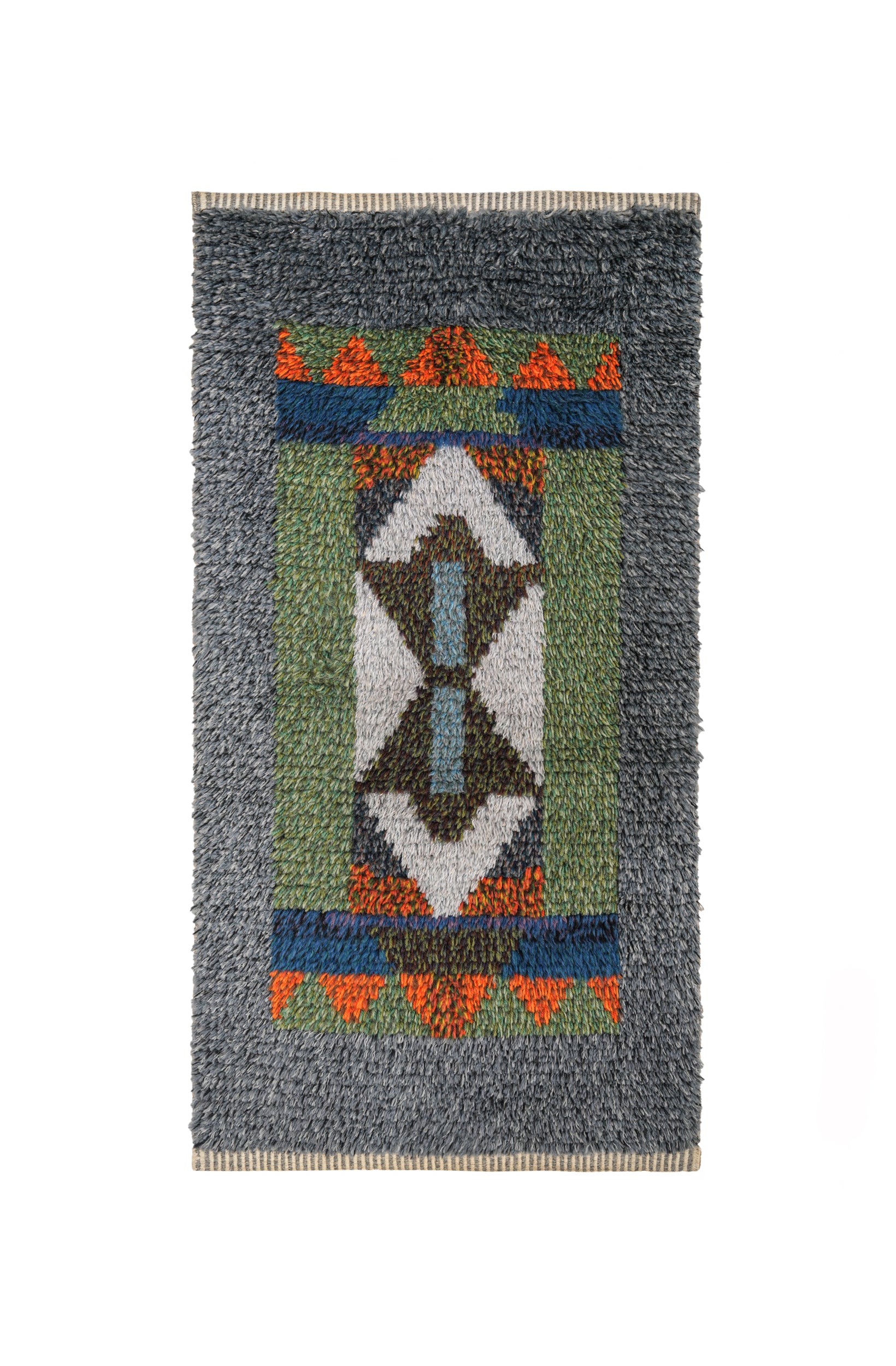 Vintage Scandinavian Rya Rug 3'5" x 1'10"