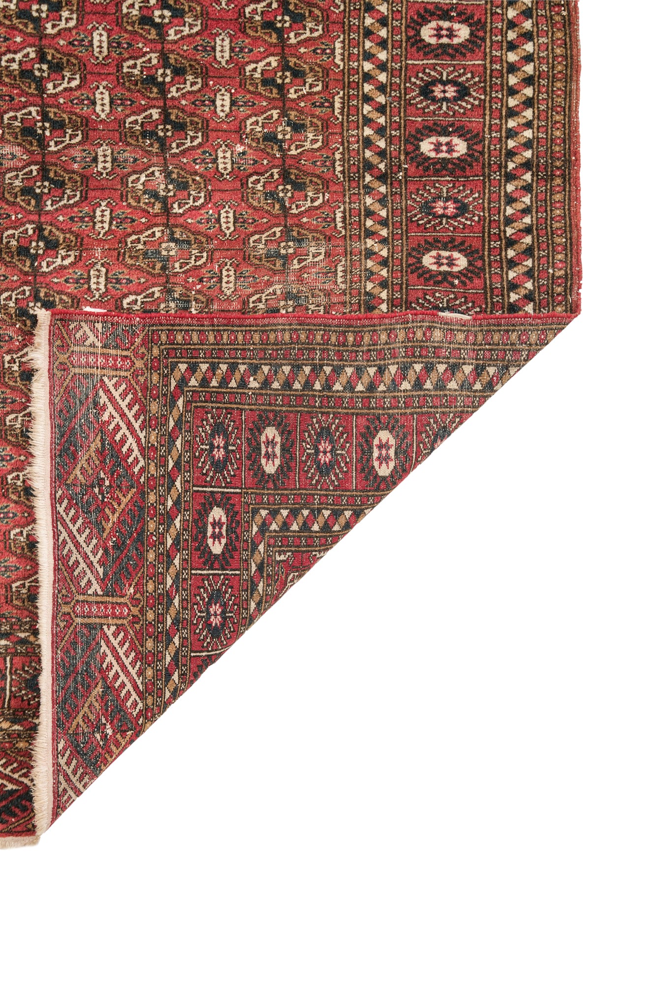 Vintage Turkmen Bokhara Rug 5' x 3'