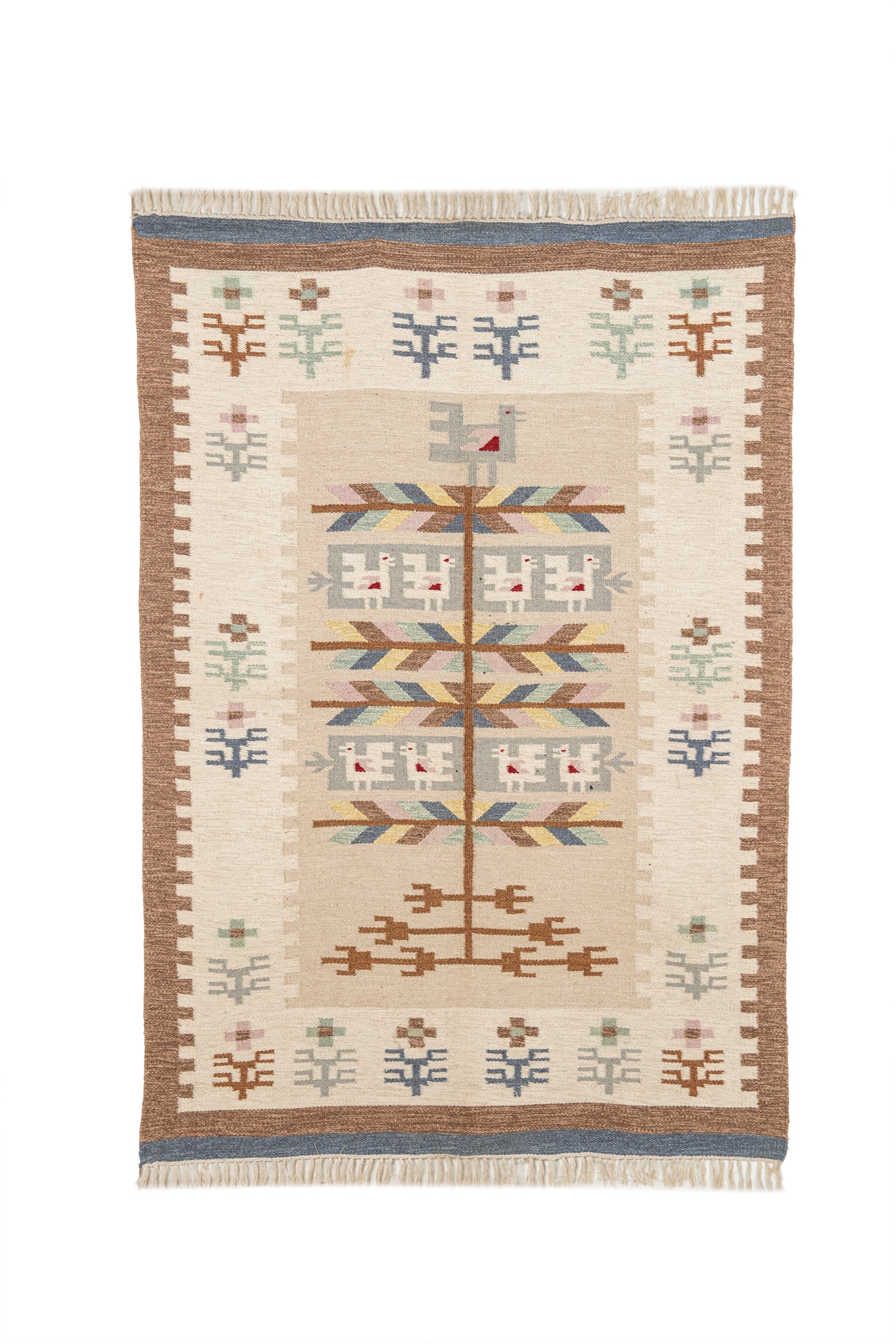 Vintage Scandinavian Kilim 6'3" X 4'4"