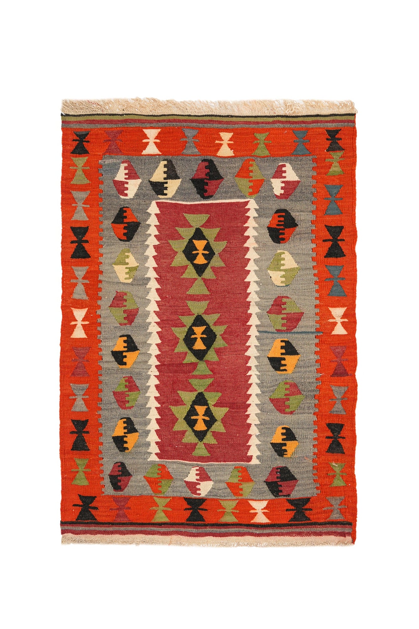 Vintage Turkish Tribal Kilim 4'7" x 3'
