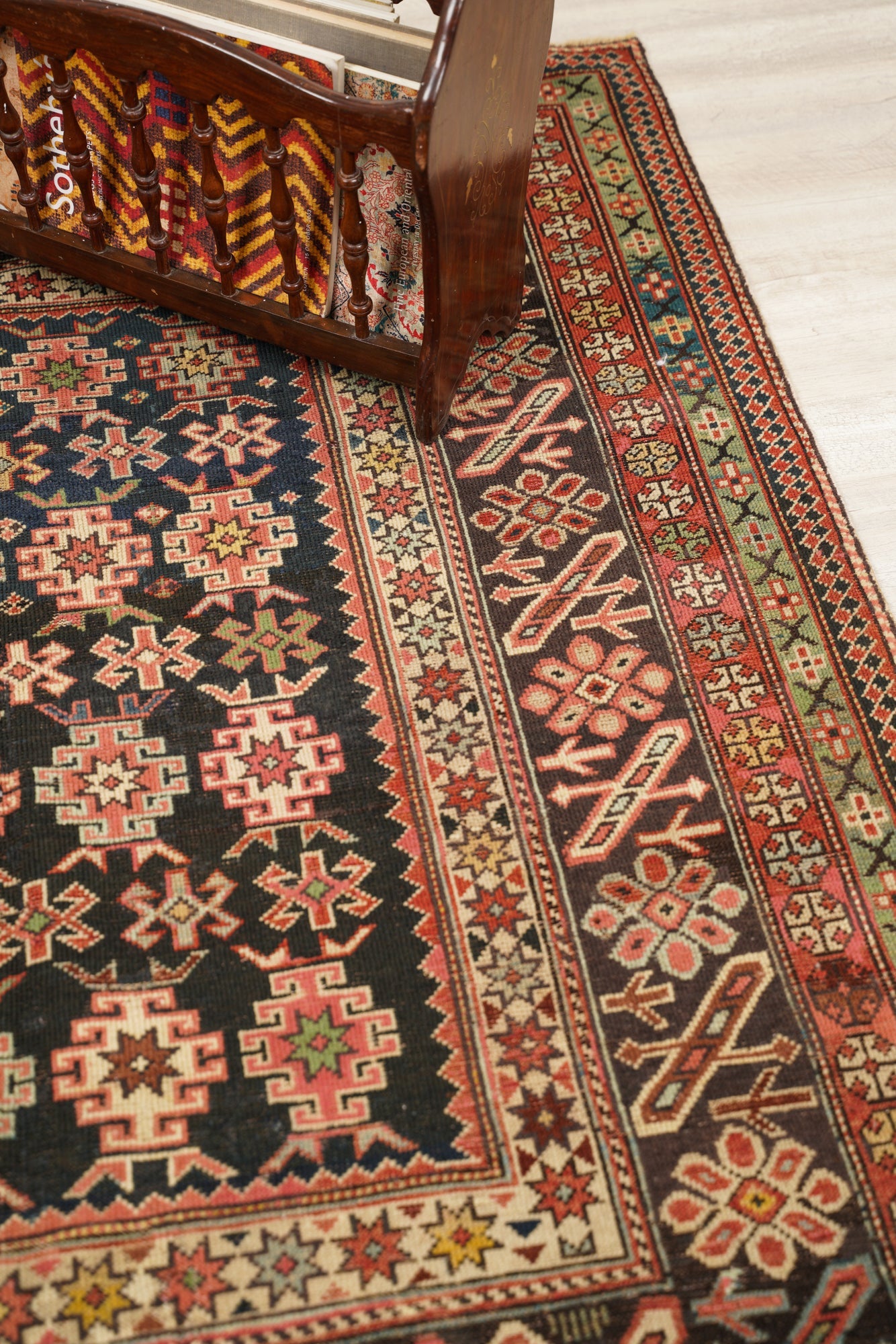 Antique Caucasian Shirvan Chichi Rug 5' x 4'2"