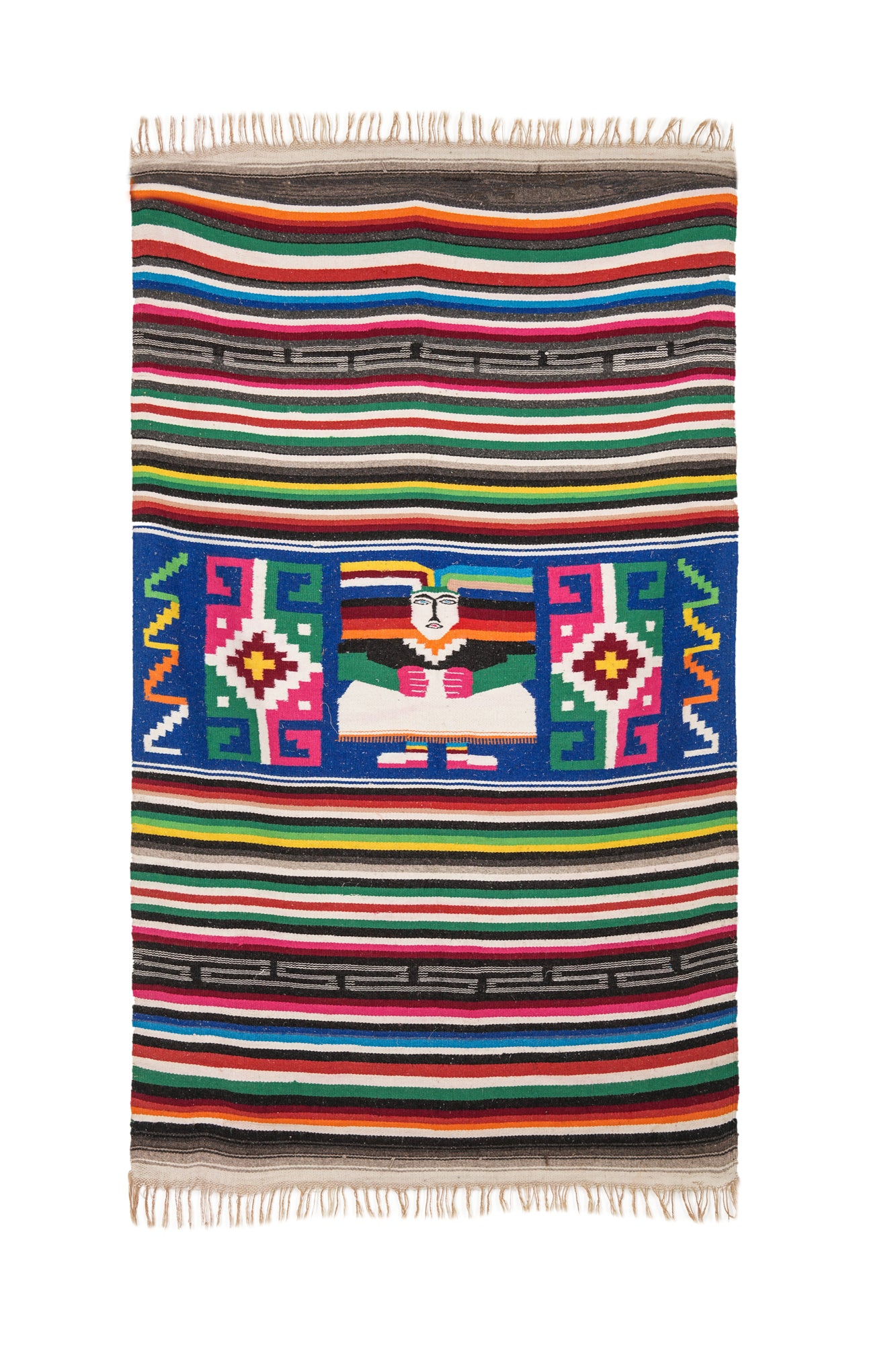 vintage Mexican Zapotec Textile 7' x 4'5"