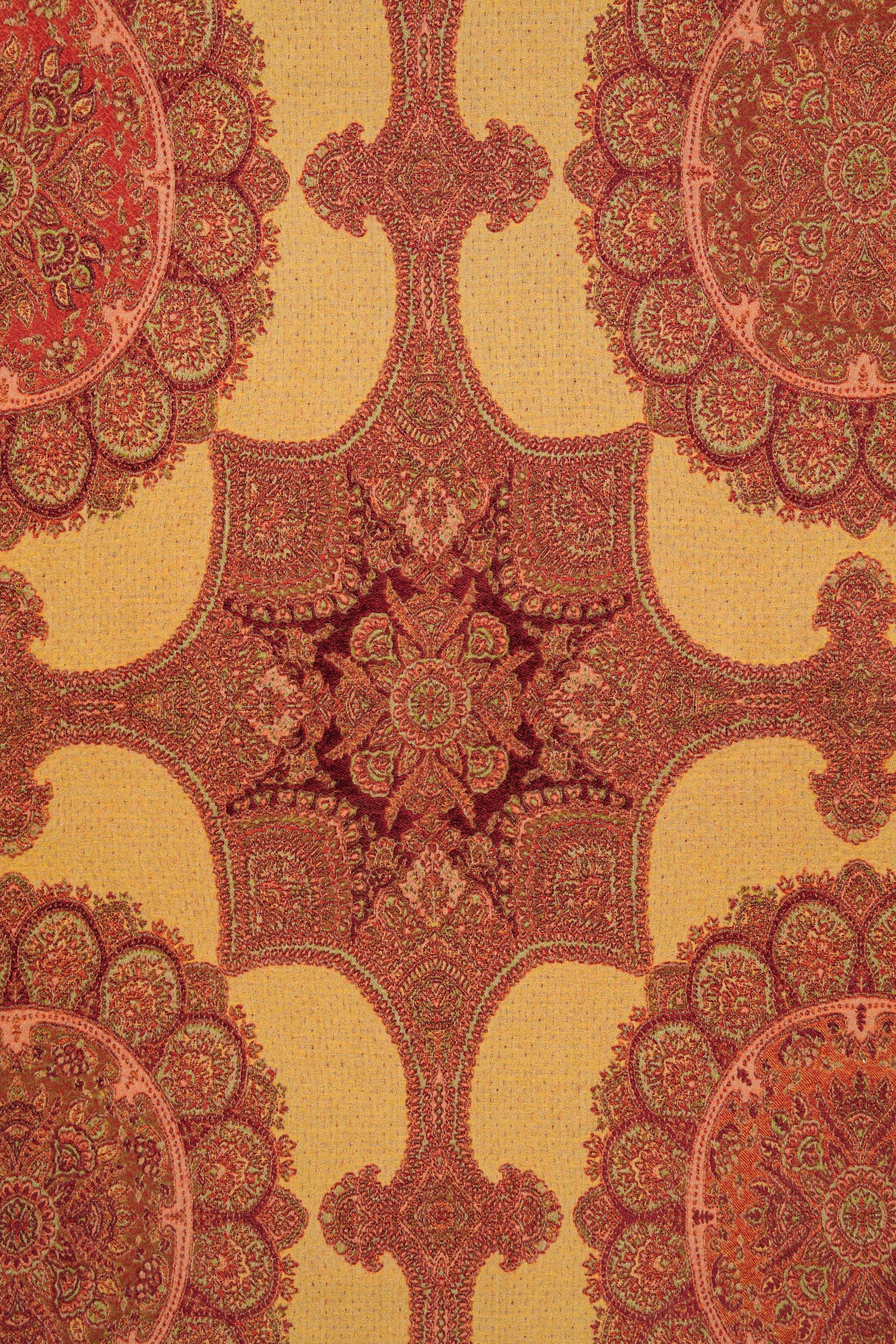 Vintage French Double Sided Jacquard Textile 5'4" X 4'