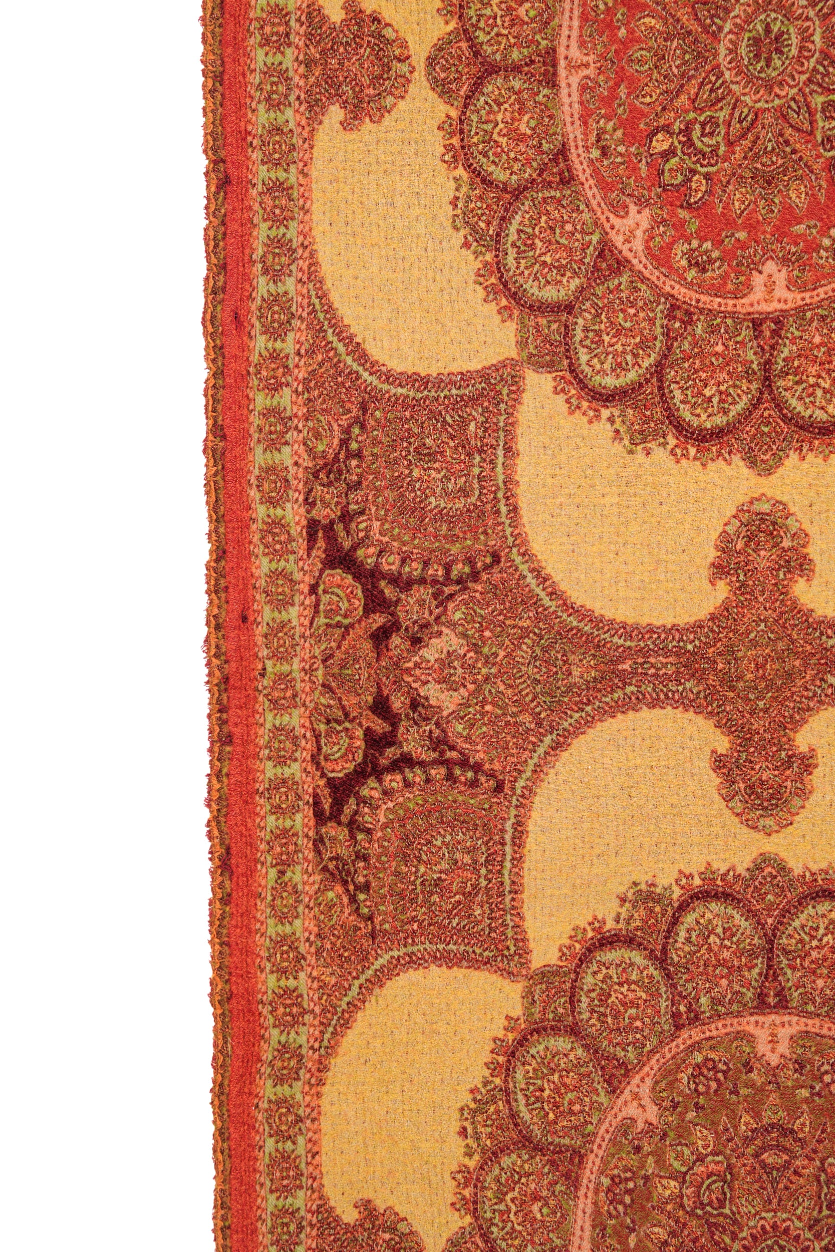 Vintage French Double Sided Jacquard Textile 5'4" X 4'