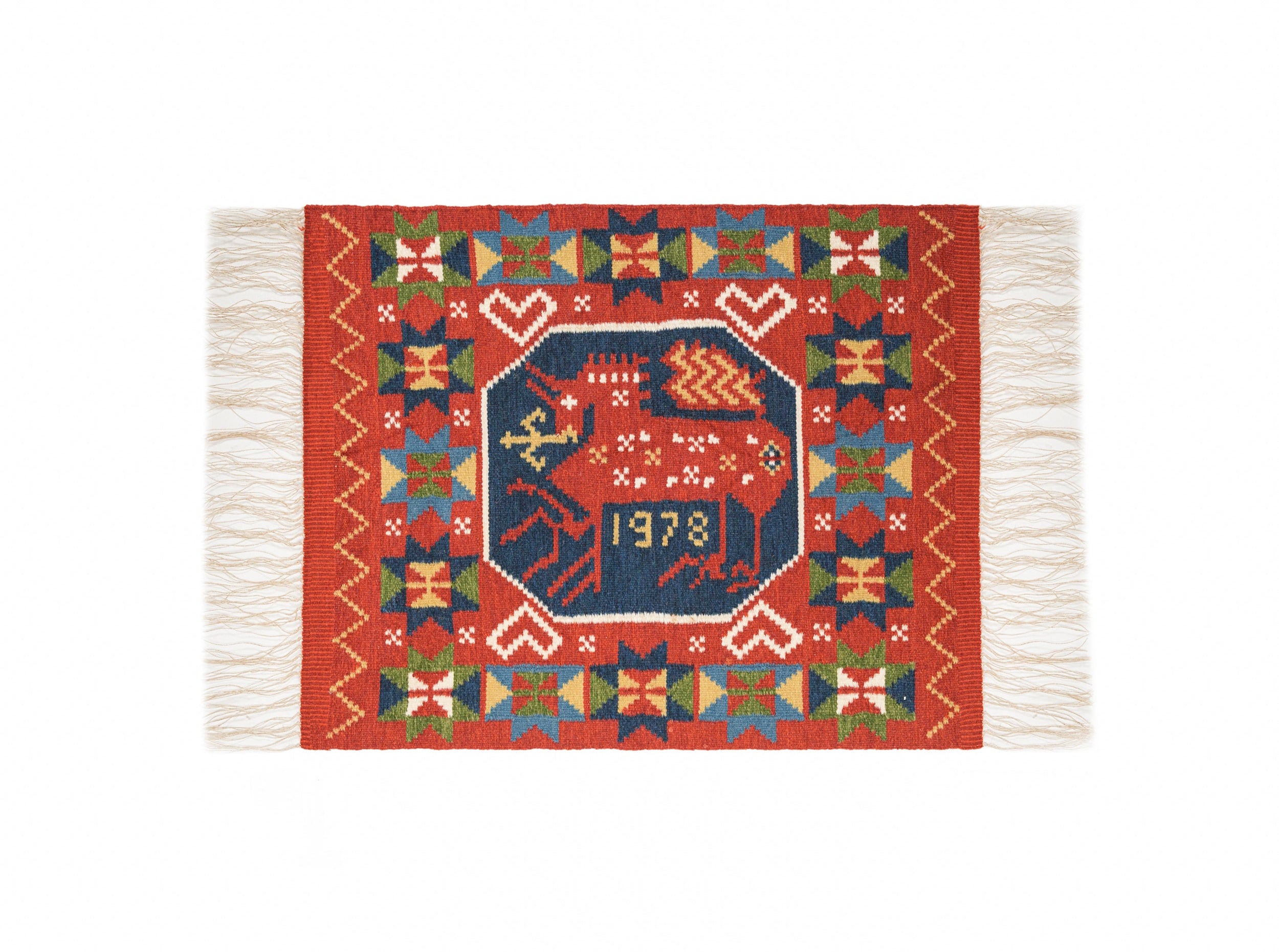 Vintage Swedish Rölakan Tapestry 2'3" x 1'10"