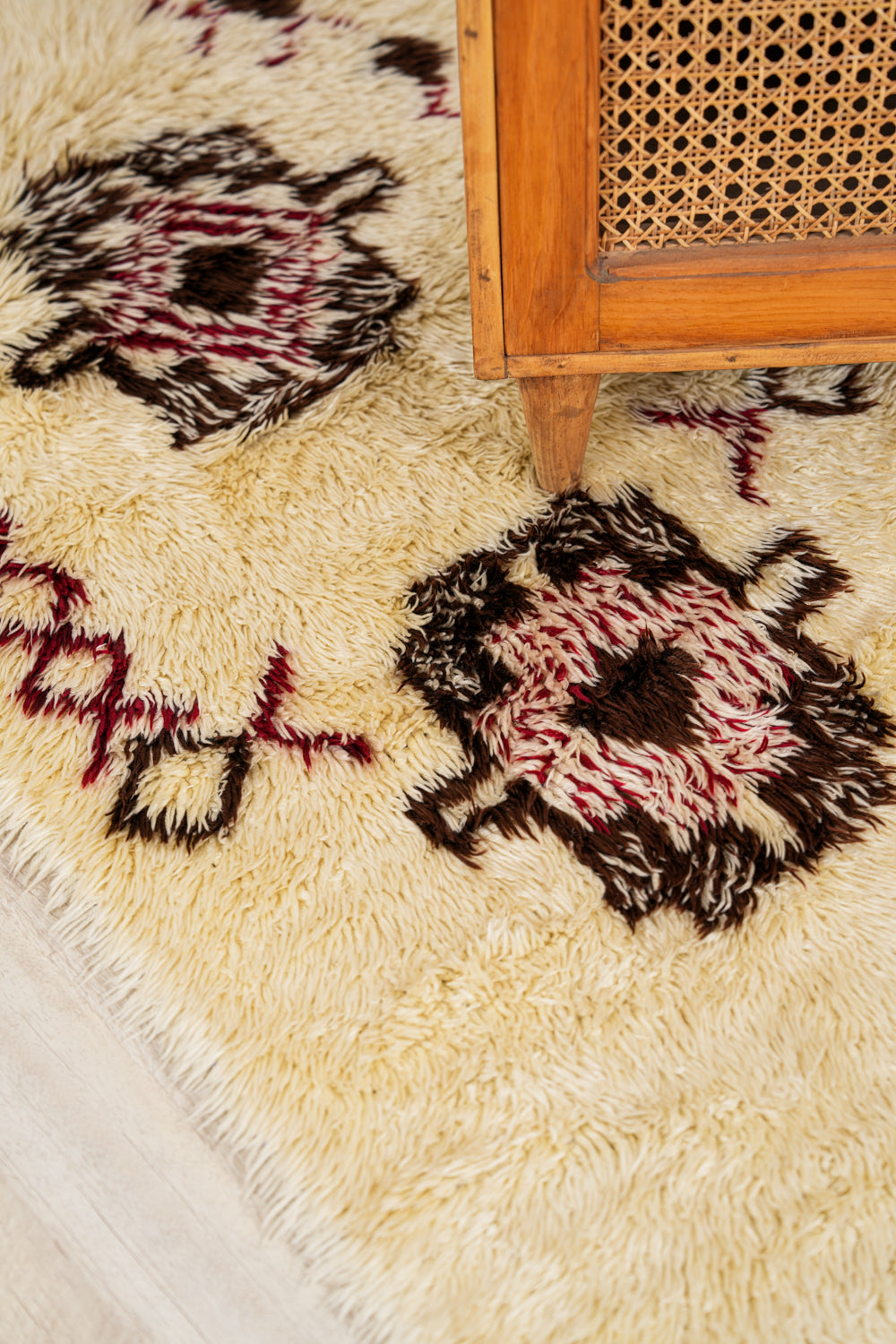 Vintage Scandinavian Deco Runner Rug 11'2" x 2'2"