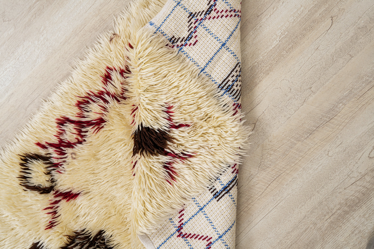 Vintage Scandinavian Deco Runner Rug 11'2" x 2'2"