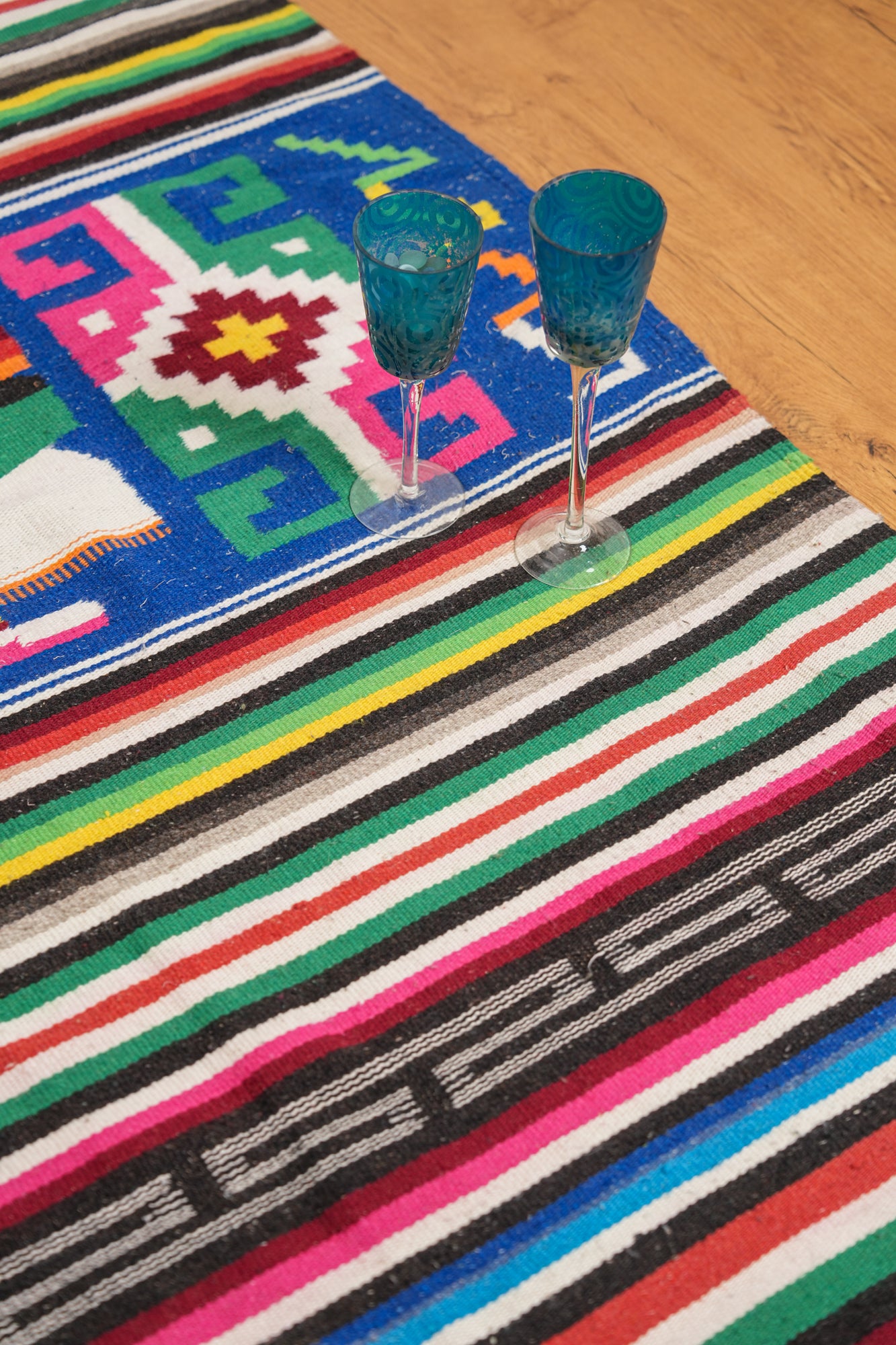 vintage Mexican Zapotec Textile 7' x 4'5"
