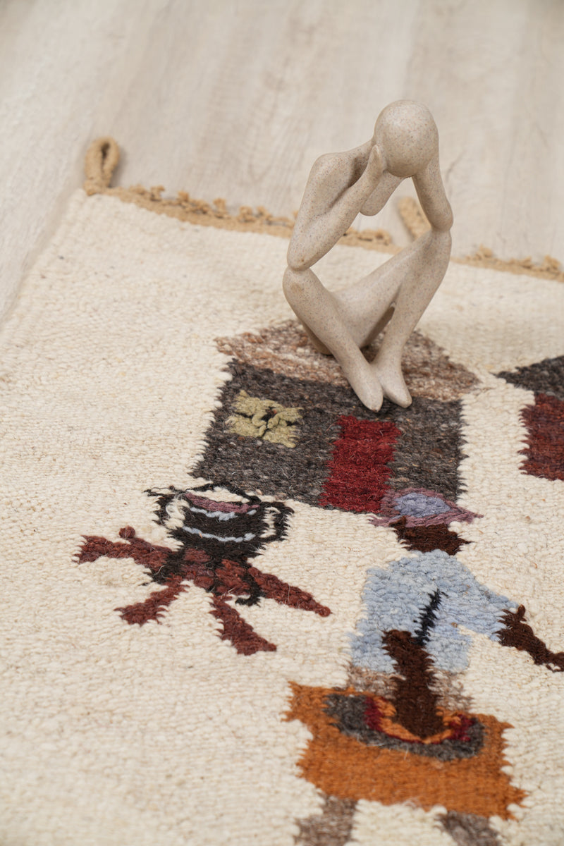 Vintage Lesotho Tapestry Kilim 2'9" x 2'5"