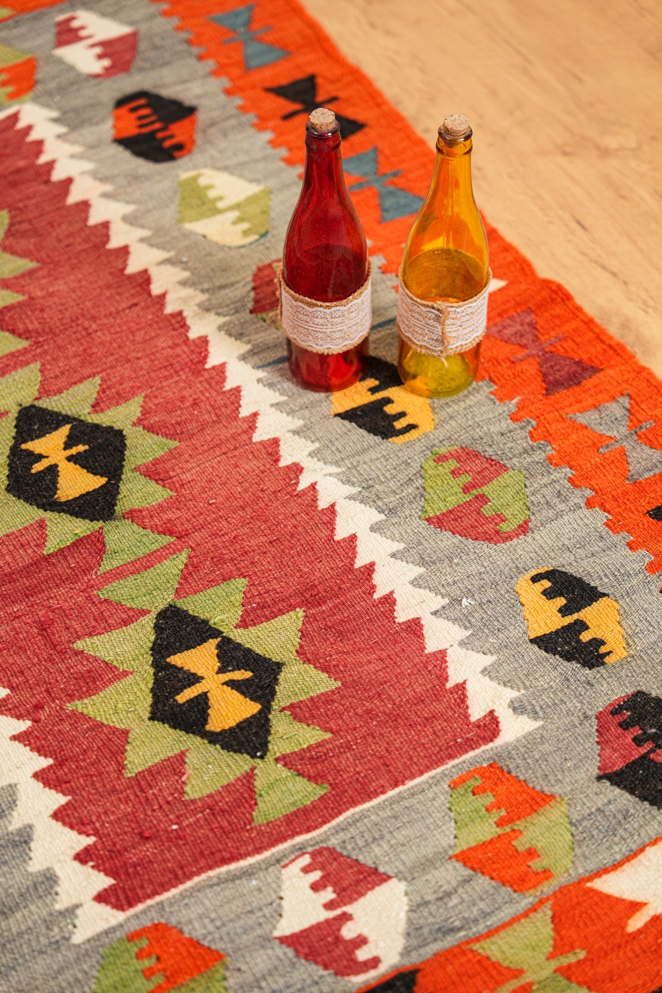 Vintage Turkish Tribal Kilim 4'7" x 3'