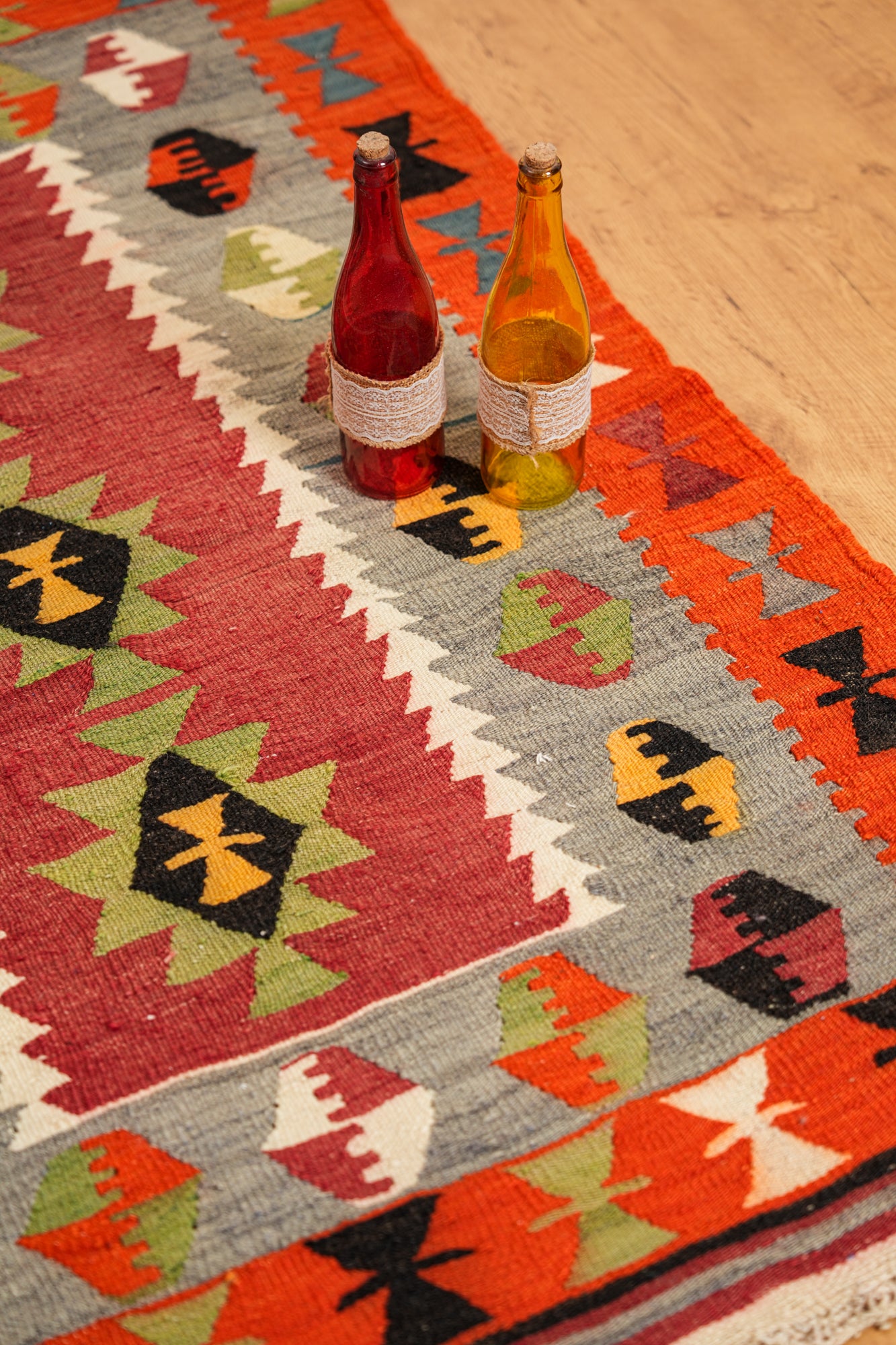 Vintage Turkish Tribal Kilim 4'7" x 3'