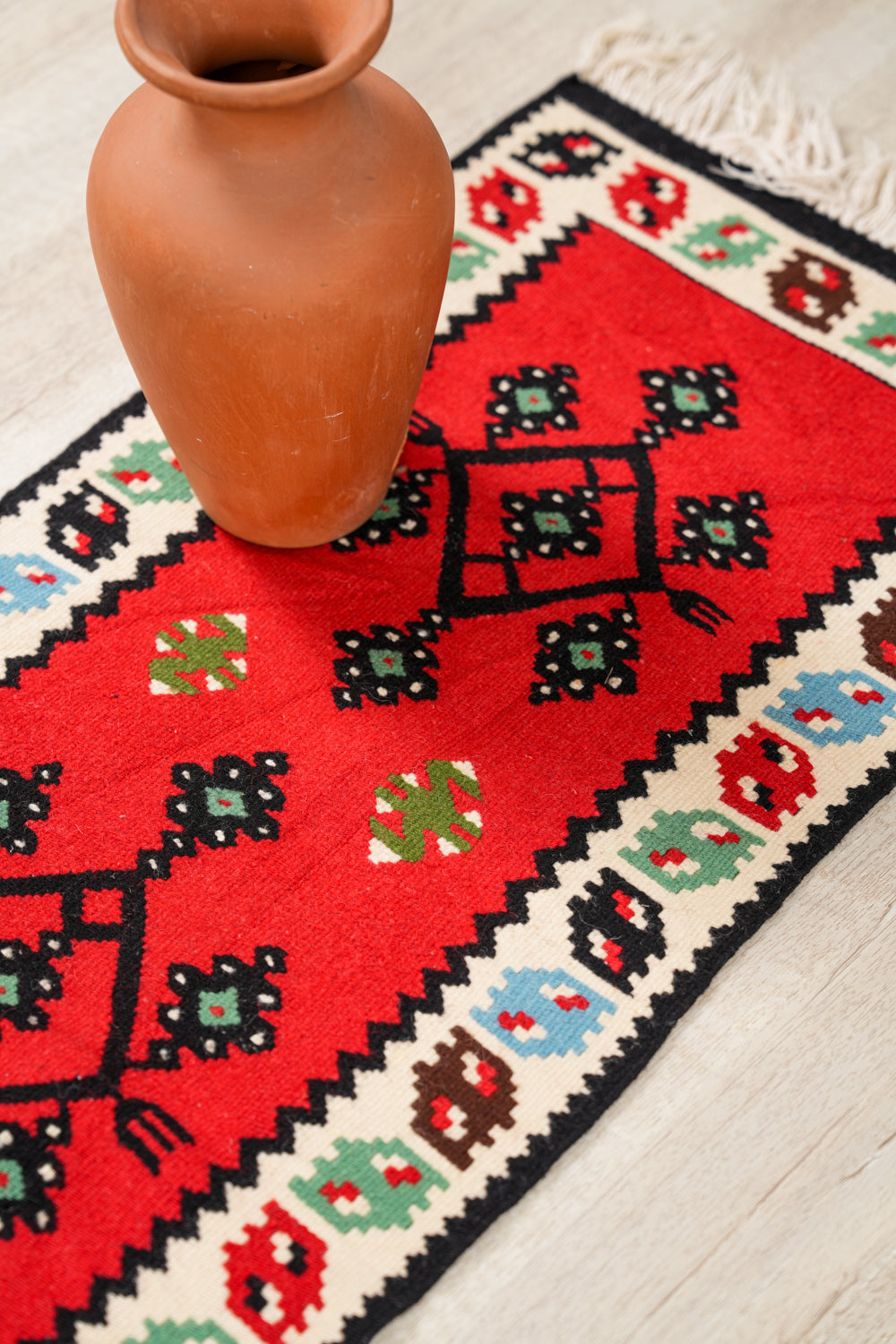 Vintage Eastern European Kilim 3'9" X 1'3"