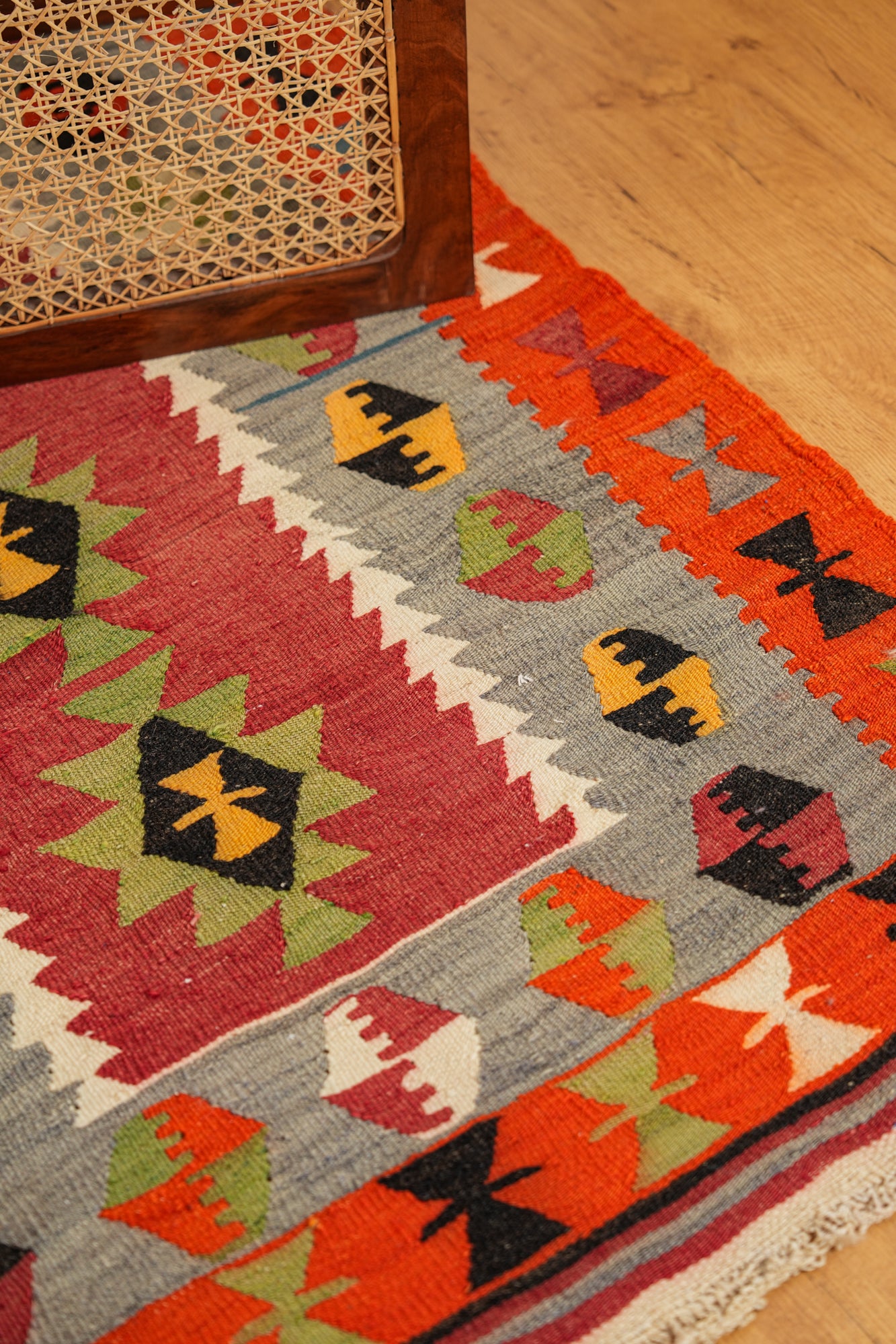 Vintage Turkish Tribal Kilim 4'7" x 3'