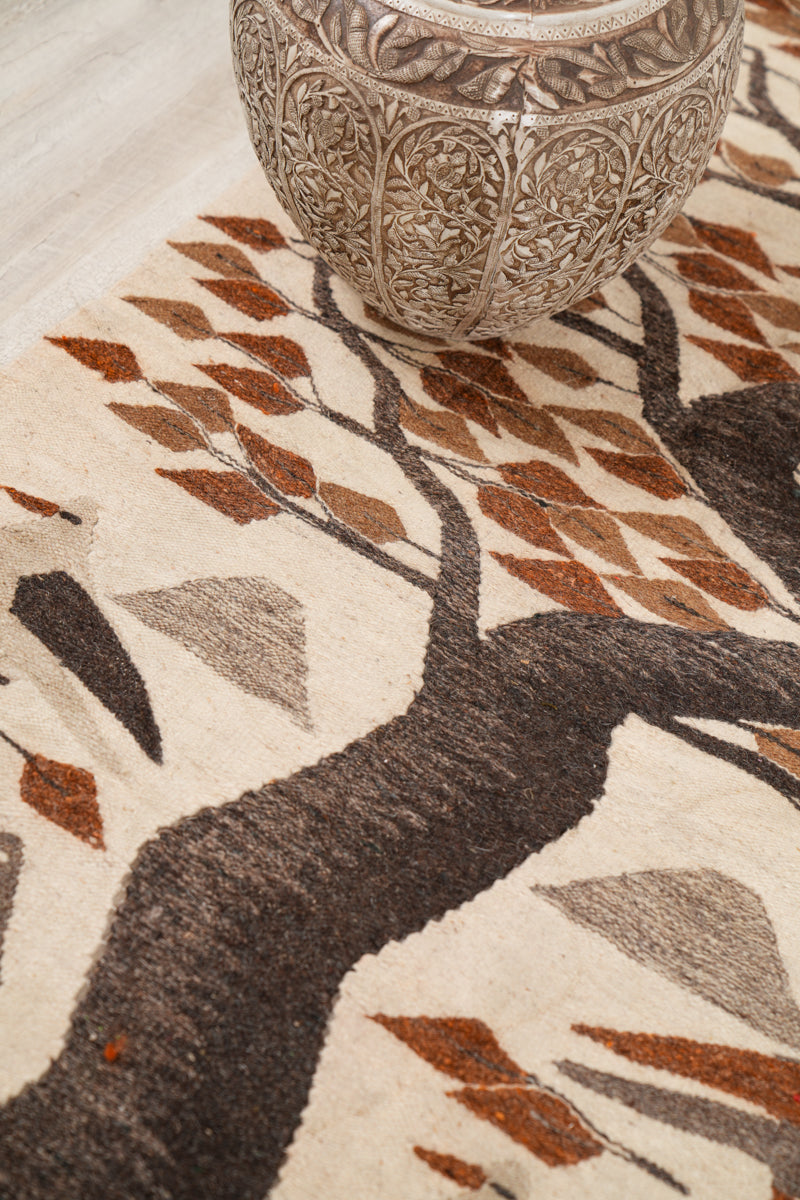 Vintage Egyptian Naturalist Kilim 6' x 3'