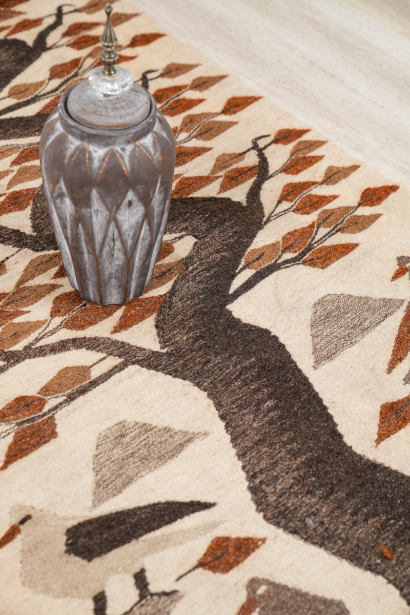 Vintage Egyptian Naturalist Kilim 6' x 3'