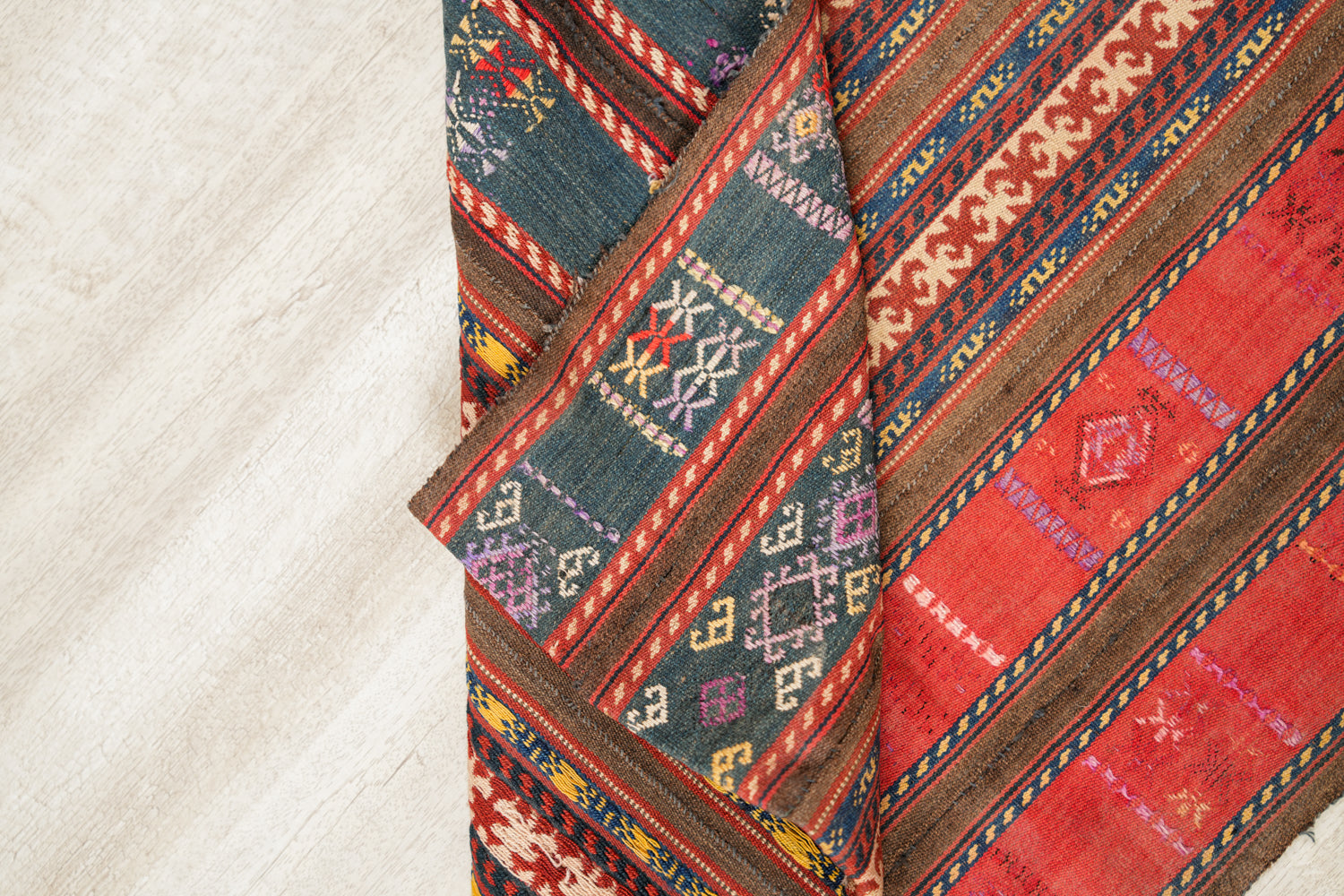 Antique Caucasian Textile Fragment 4'10" x 2'