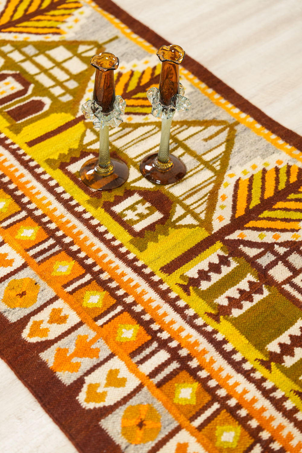 Vintage Polish Wall Art kilim 6'7" x 2'7"