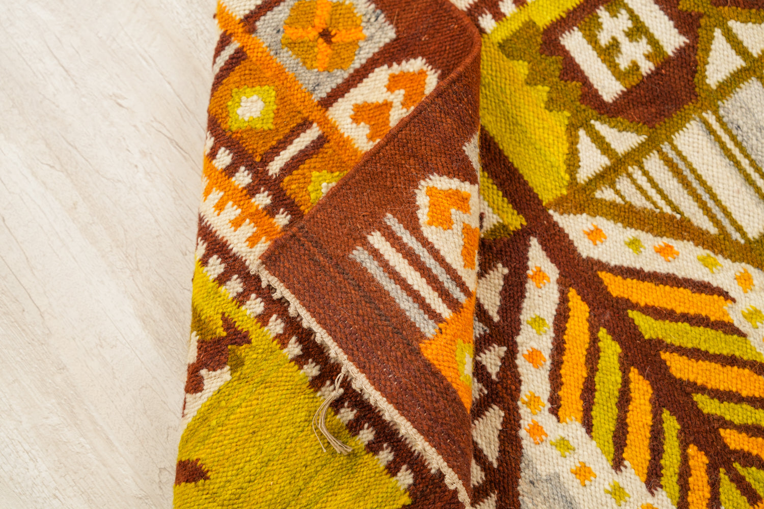 Vintage Polish Wall Art kilim 6'7" x 2'7"