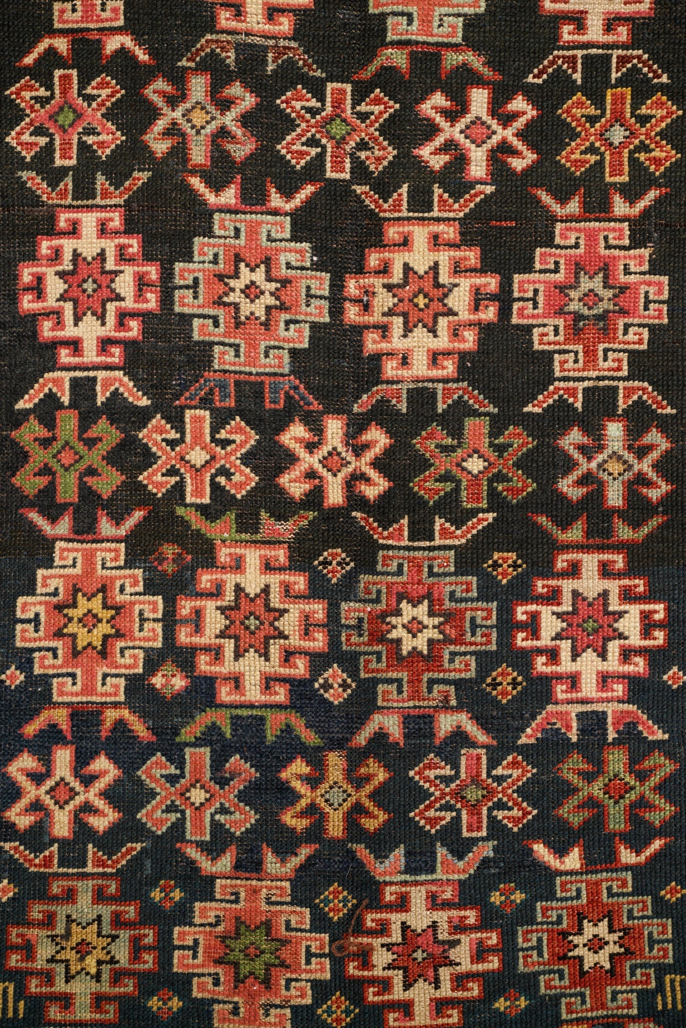 Antique Caucasian Shirvan Chichi Rug 5' x 4'2"