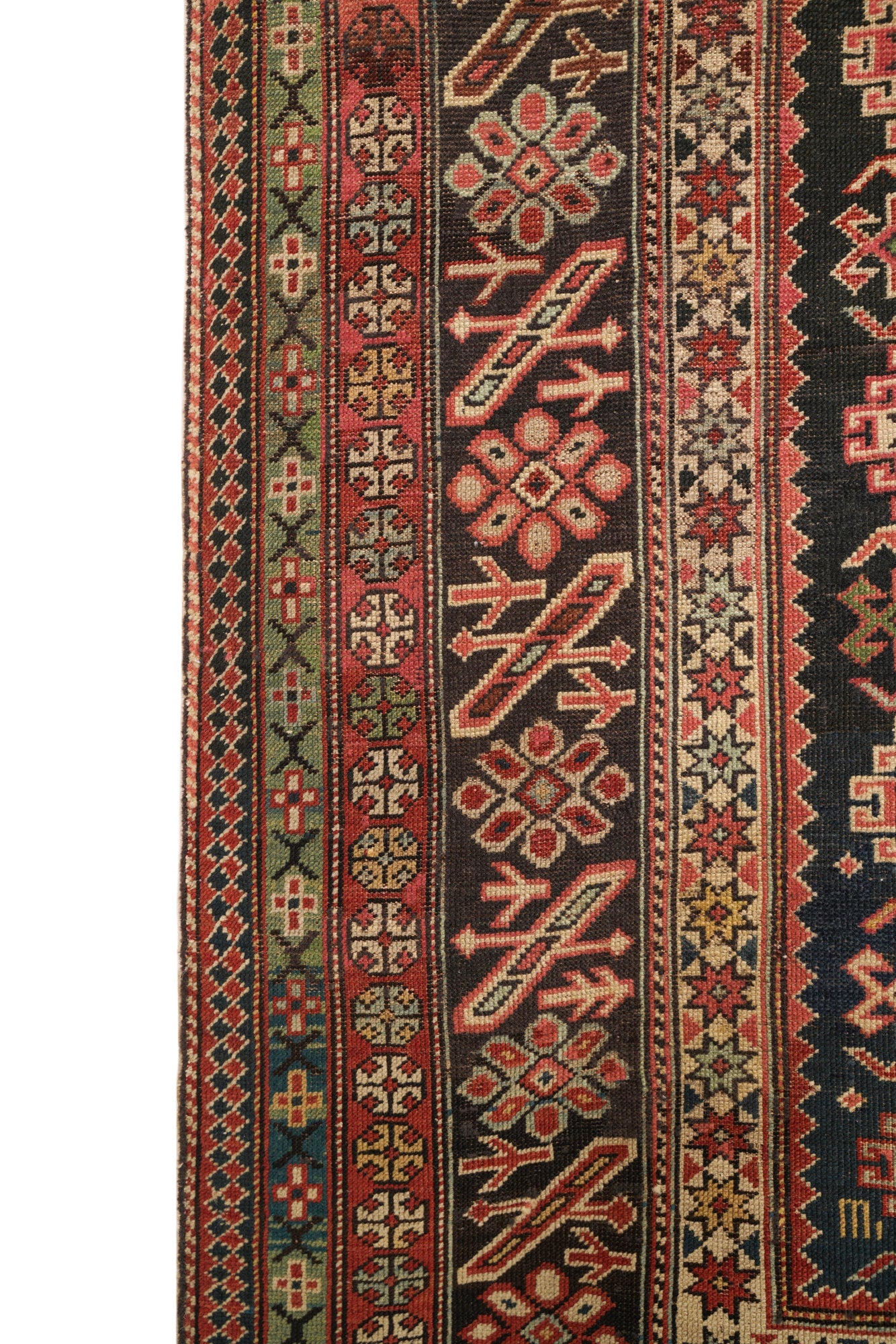 Antique Caucasian Shirvan Chichi Rug 5' x 4'2"