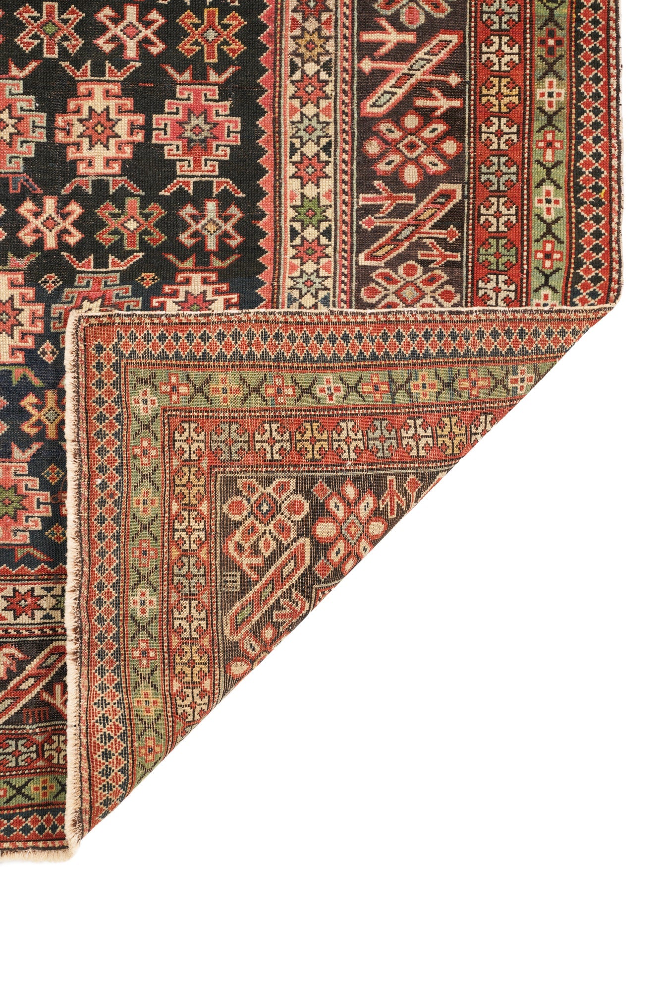 Antique Caucasian Shirvan Chichi Rug 5' x 4'2"