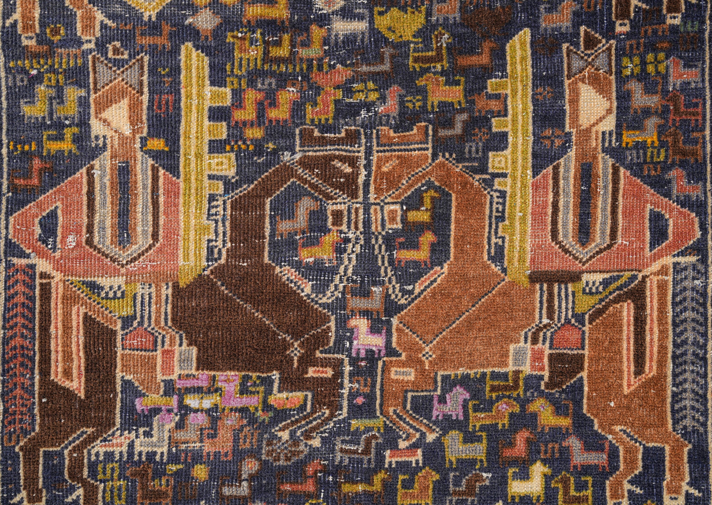 Vintage Baloch Rug 4'8" X 3'