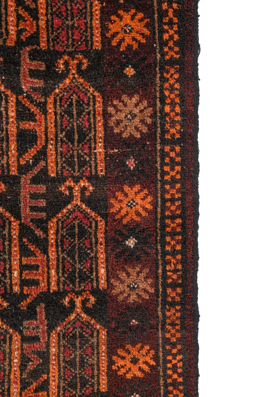 Vintage Turkmen Rug 4'4" x 2'9"