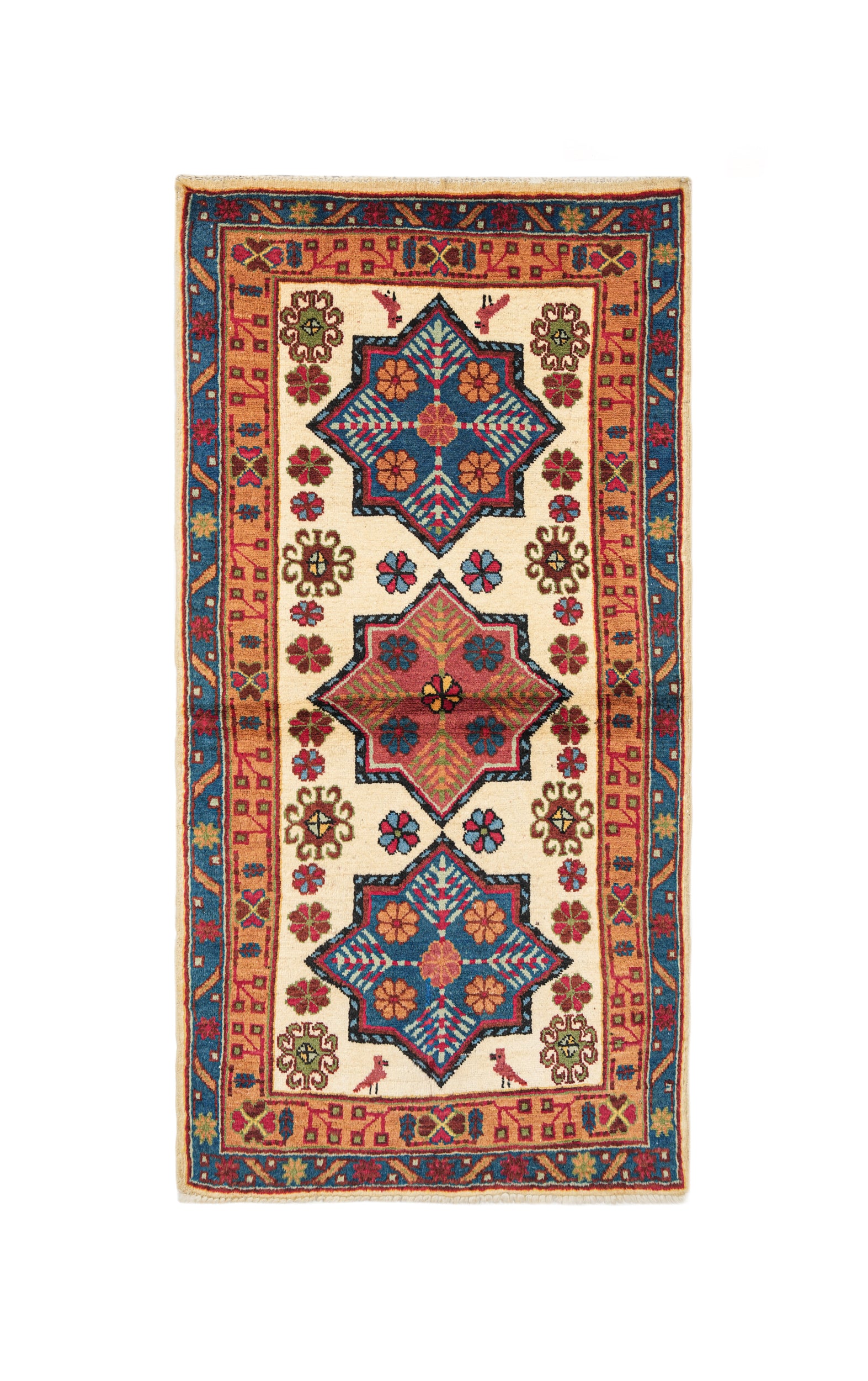 Vintage Turkish Shirvan Rug 4'5" x 2'3"