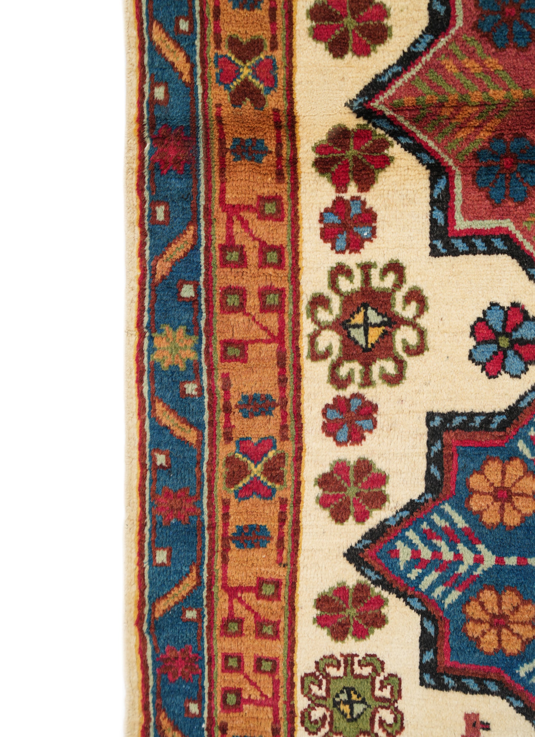 Vintage Turkish Shirvan Rug 4'5" x 2'3"