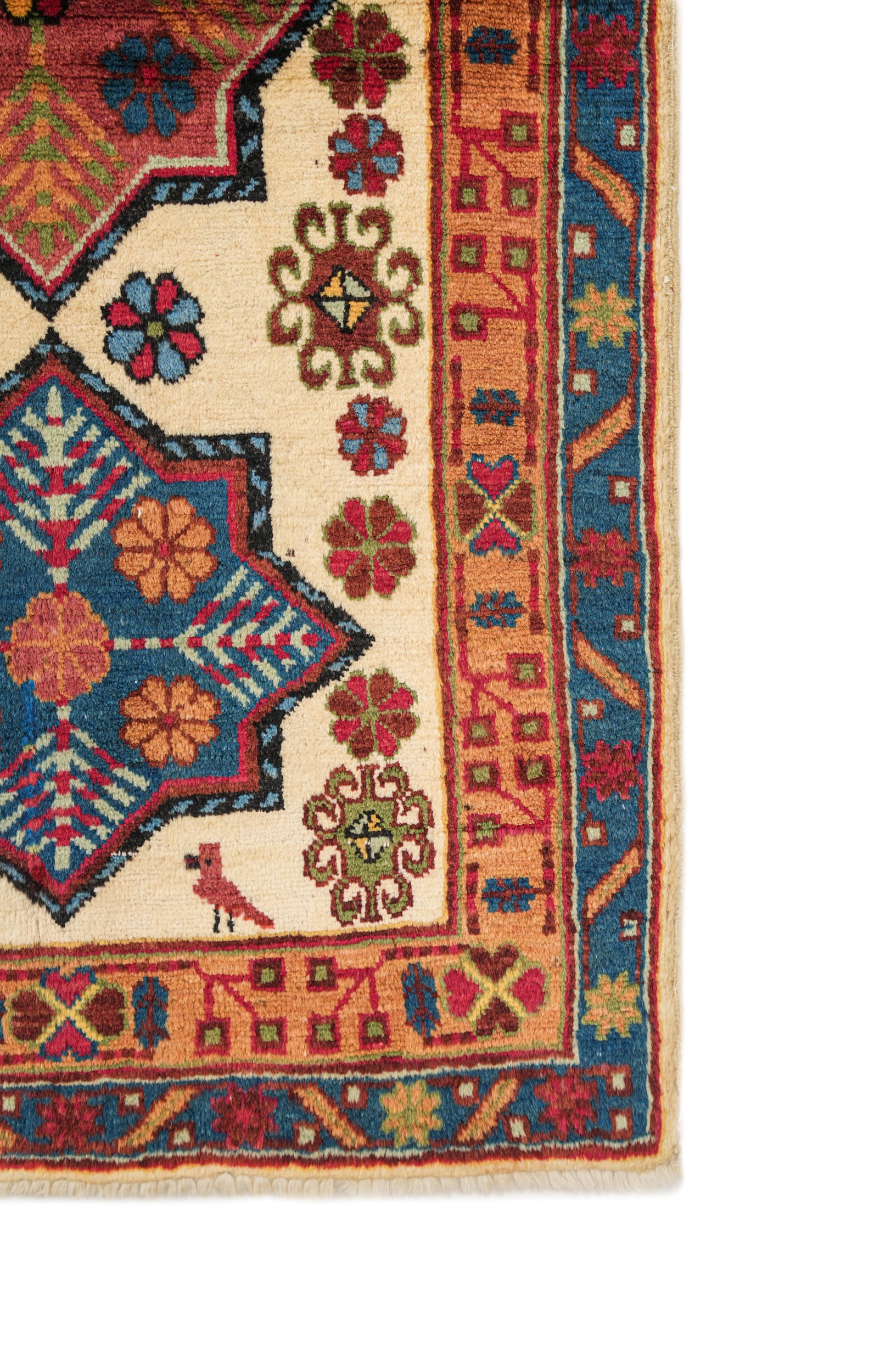 Vintage Turkish Shirvan Rug 4'5" x 2'3"