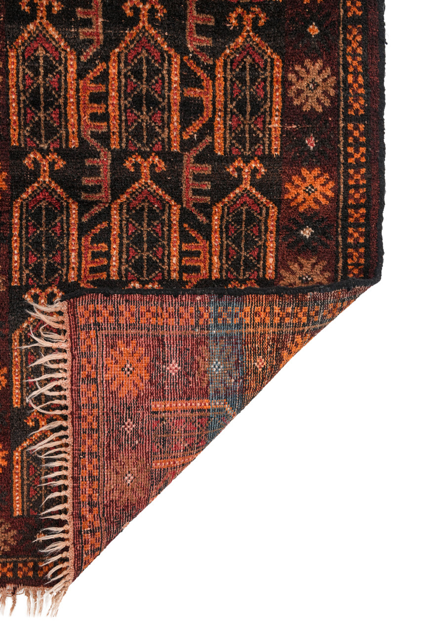 Vintage Turkmen Rug 4'4" x 2'9"