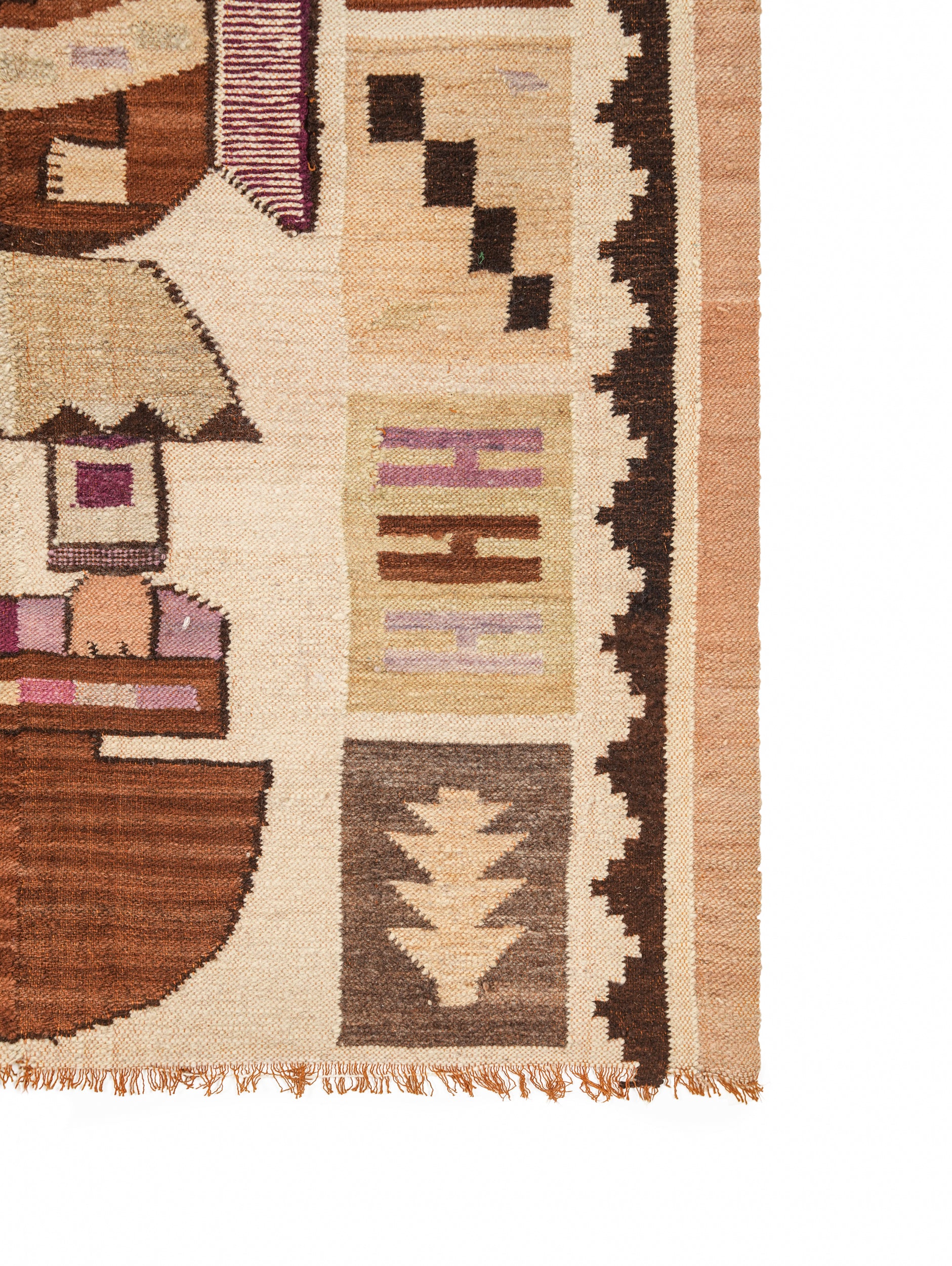 Vintage Peruvian Inca Tumi Tapestry 3'9" x 3'4"