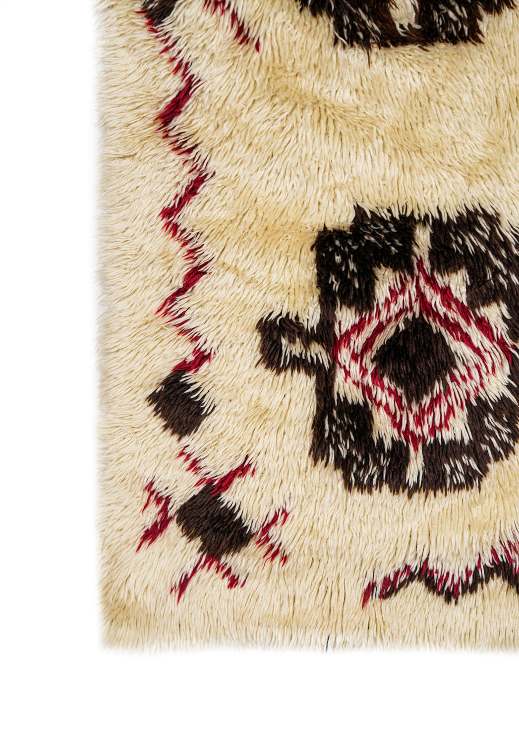 Vintage Scandinavian Deco Runner Rug 11'2" x 2'2"