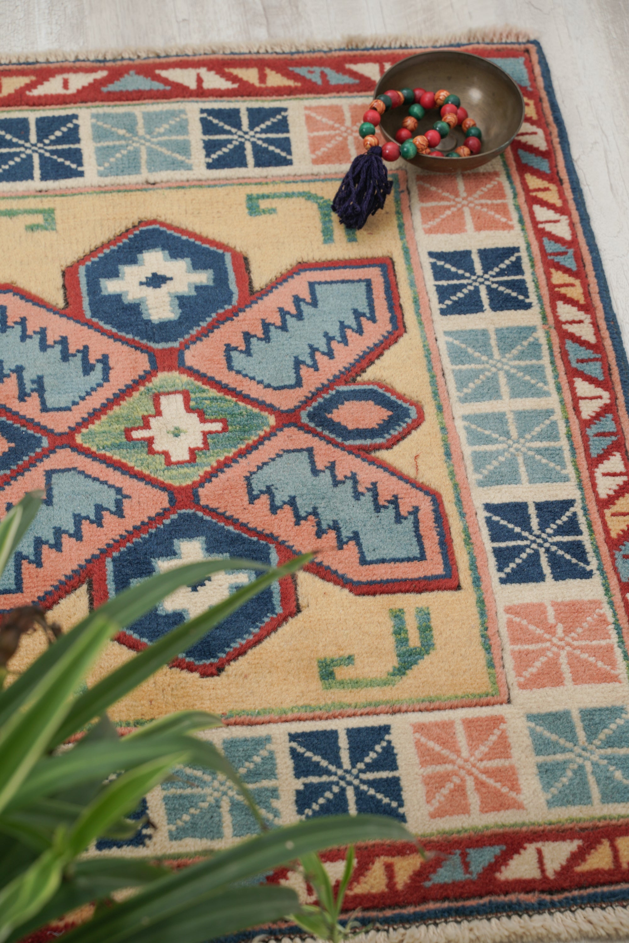 Vintage Turkish Kazak Rug 2'7" x 2'4"