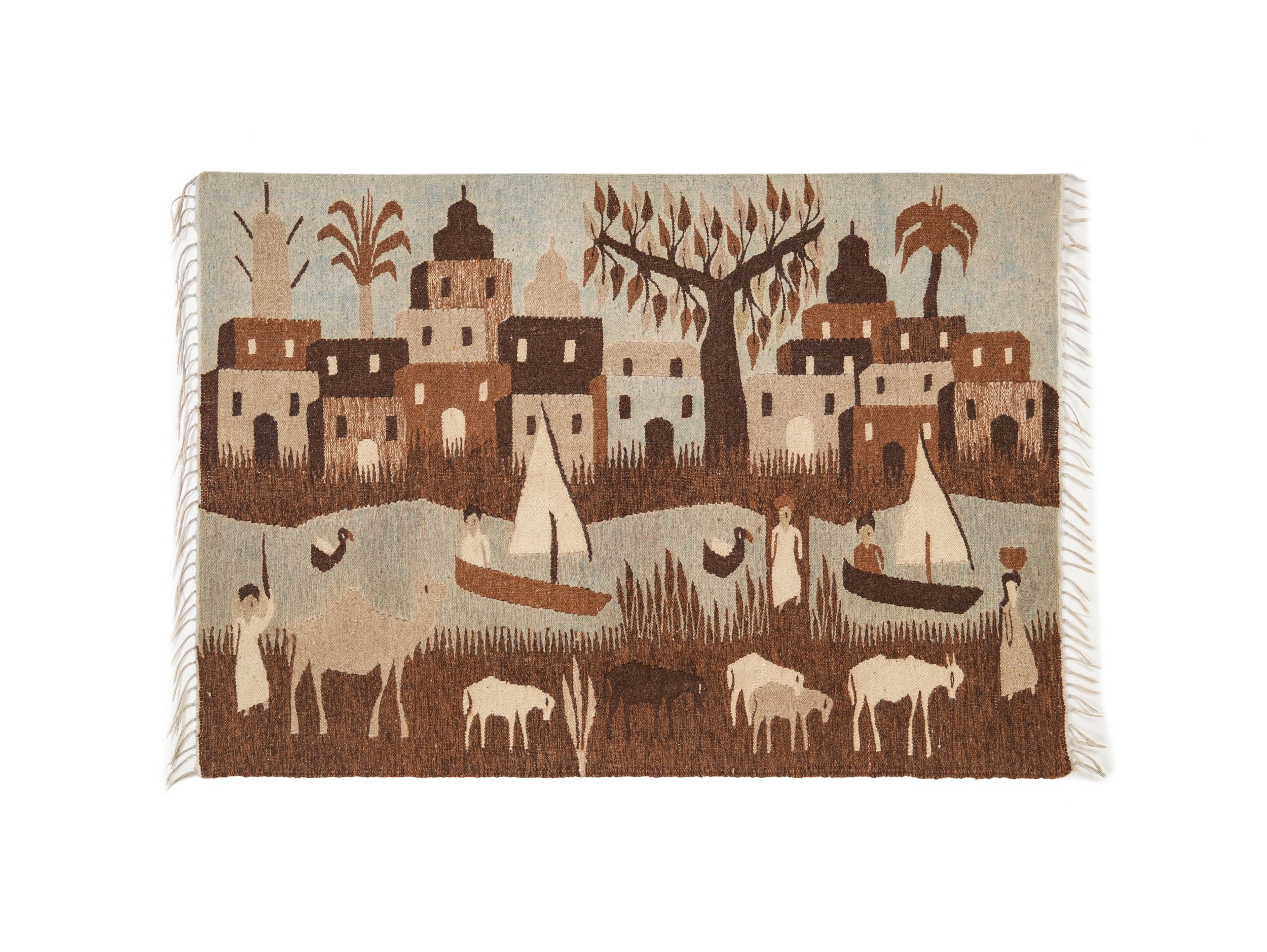 Vintage Egyptian Tapestry Kilim 4'9" x 3'3"