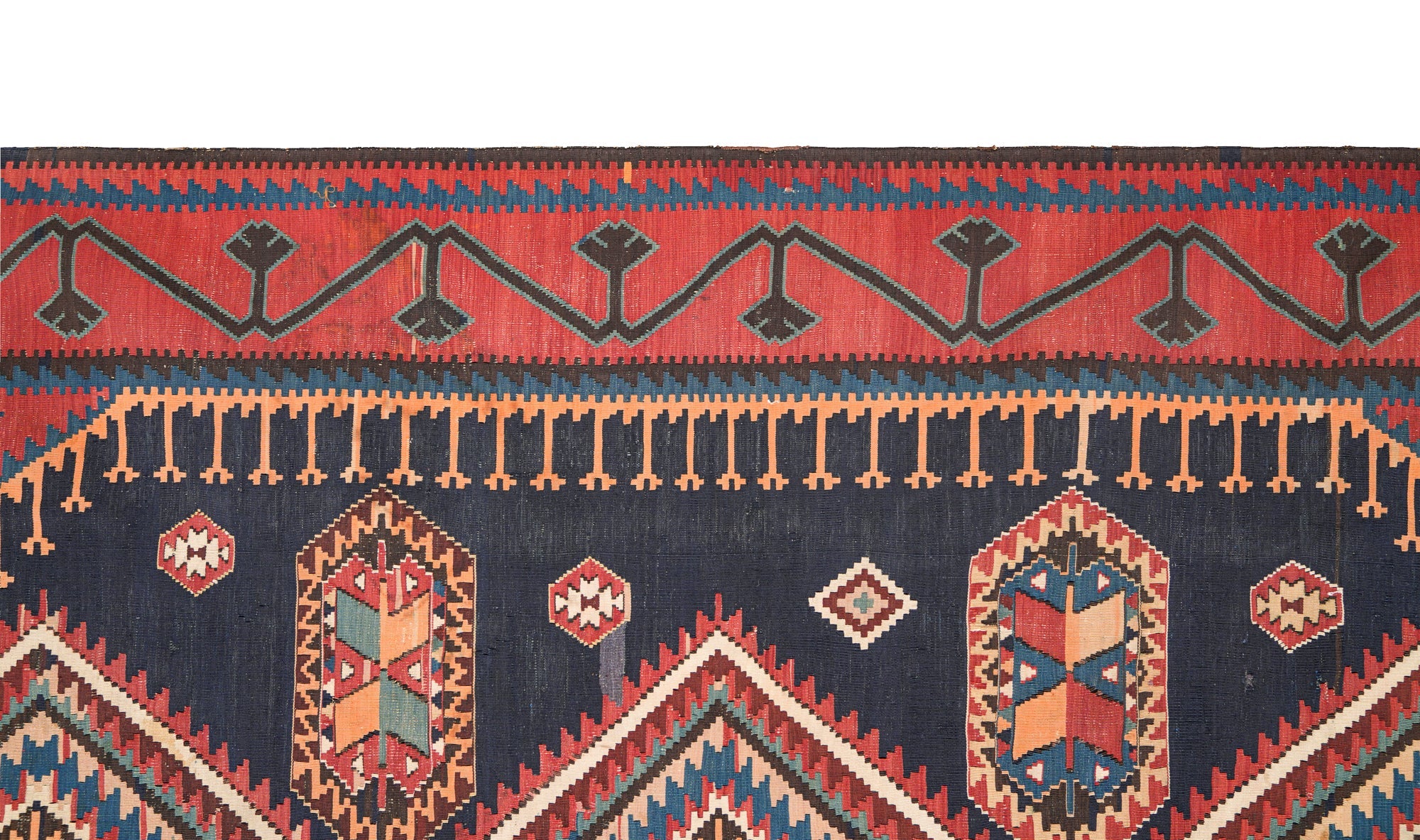 Antique Caucasian Shirvan Kilim 11'9" x 6'9"
