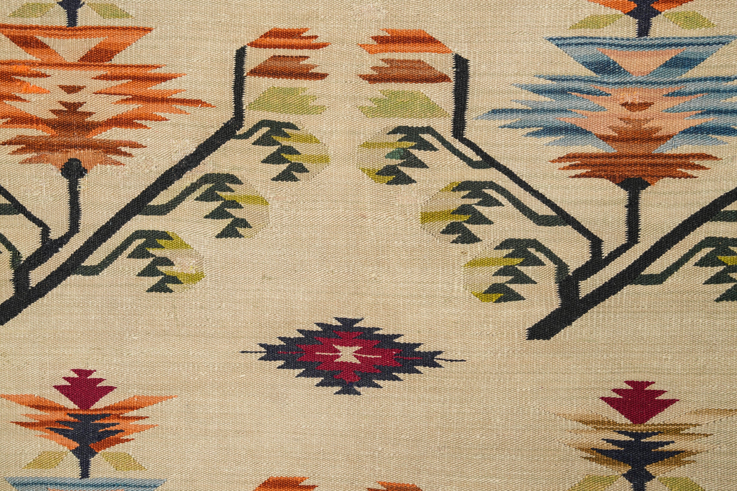 Vintage Floral Polish Kilim 6'10" X 4'6"