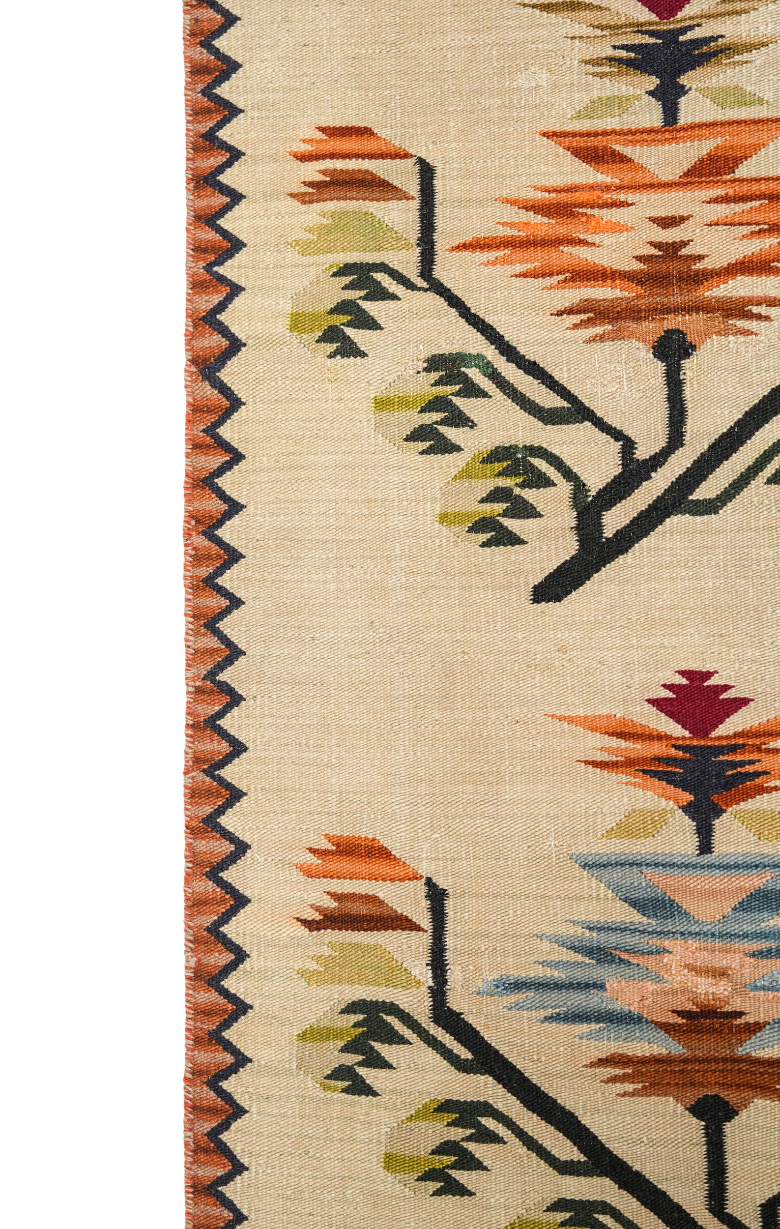 Vintage Floral Polish Kilim 6'10" X 4'6"