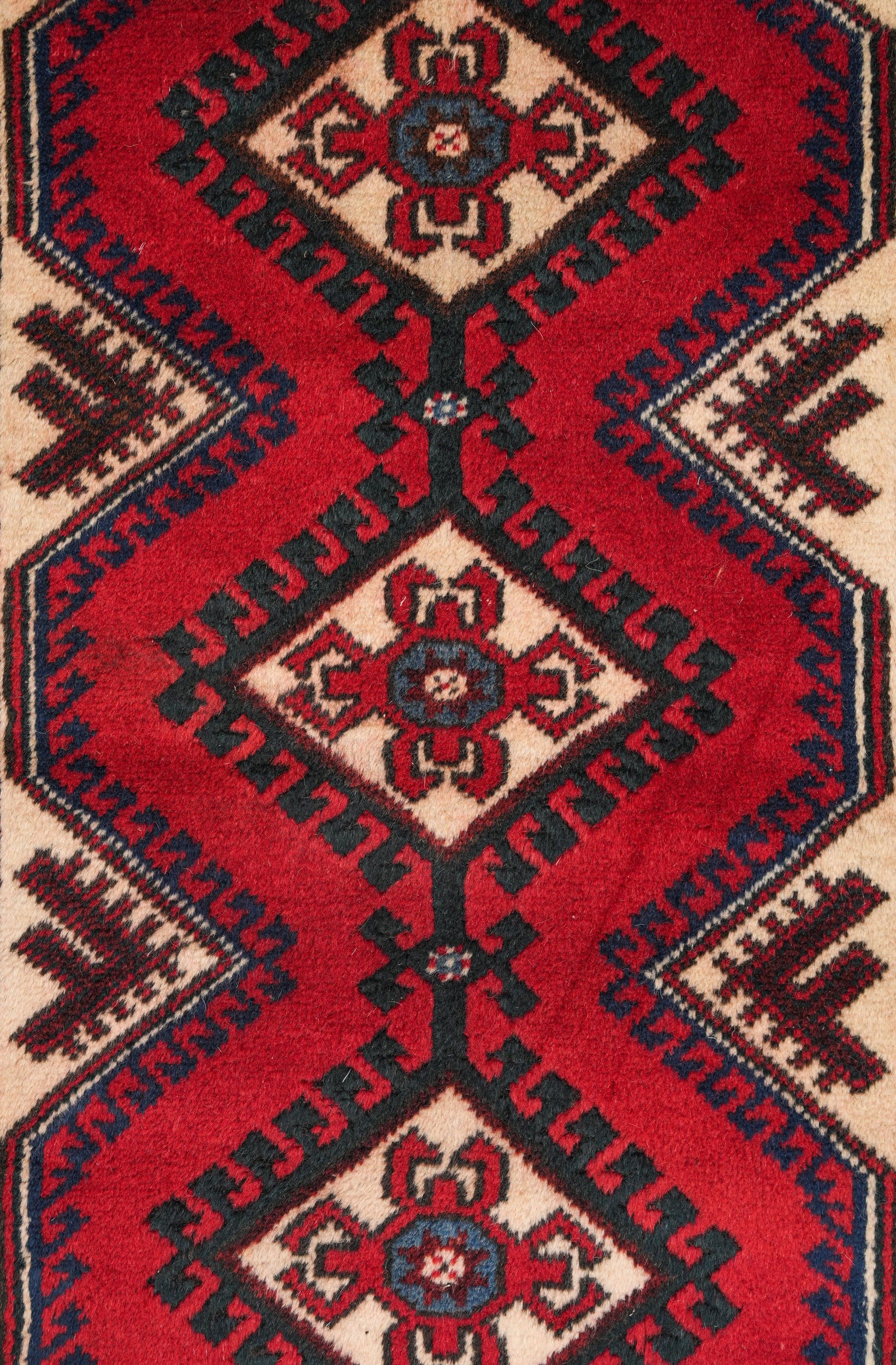 Vintage Turkish Kazak Hallway Rug 9'3" x 2'7"