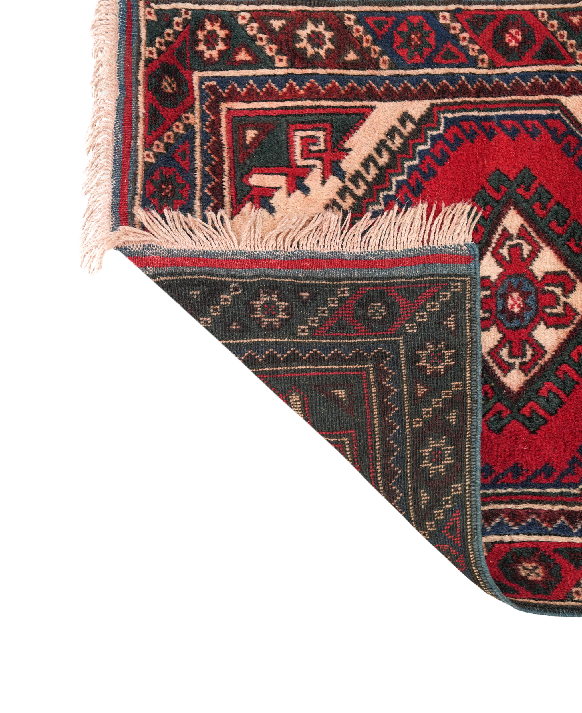 Vintage Turkish Kazak Hallway Rug 9'3" x 2'7"