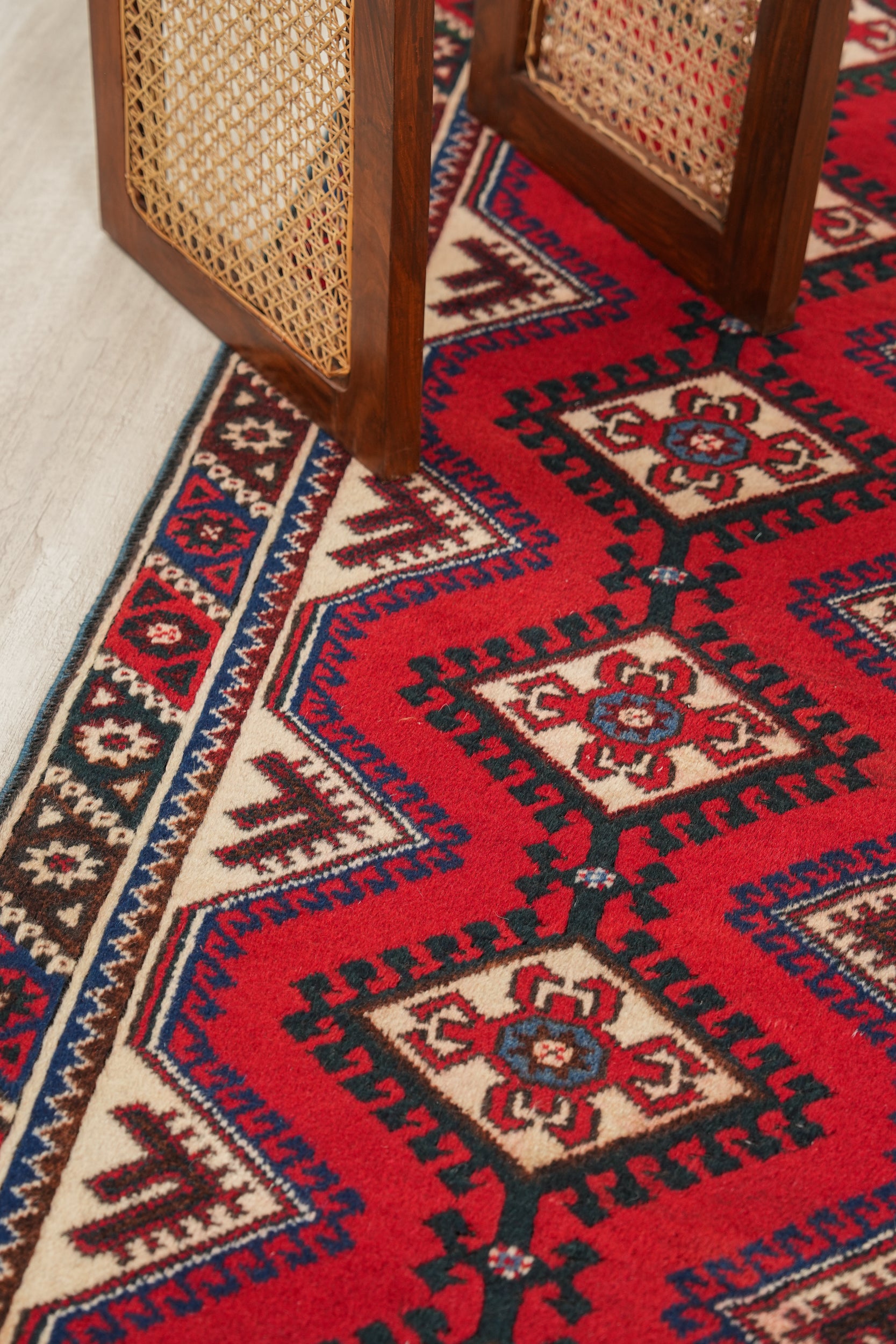 Vintage Turkish Kazak Hallway Rug 9'3" x 2'7"