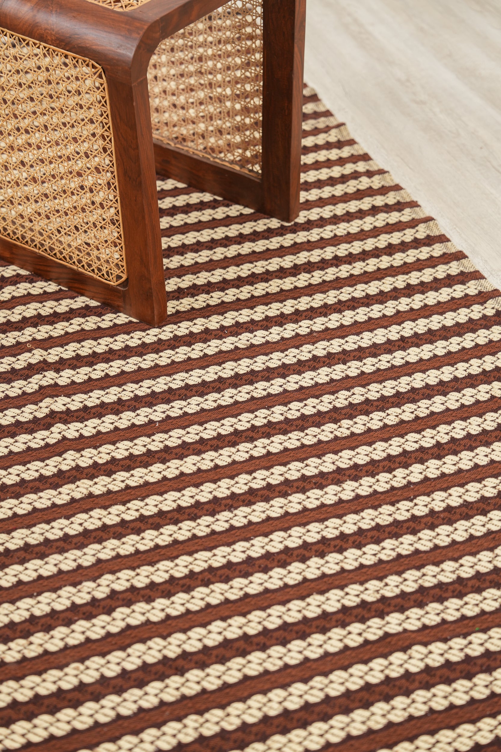 Vintage Scandinavian Loom Textile 6'5" x 5'