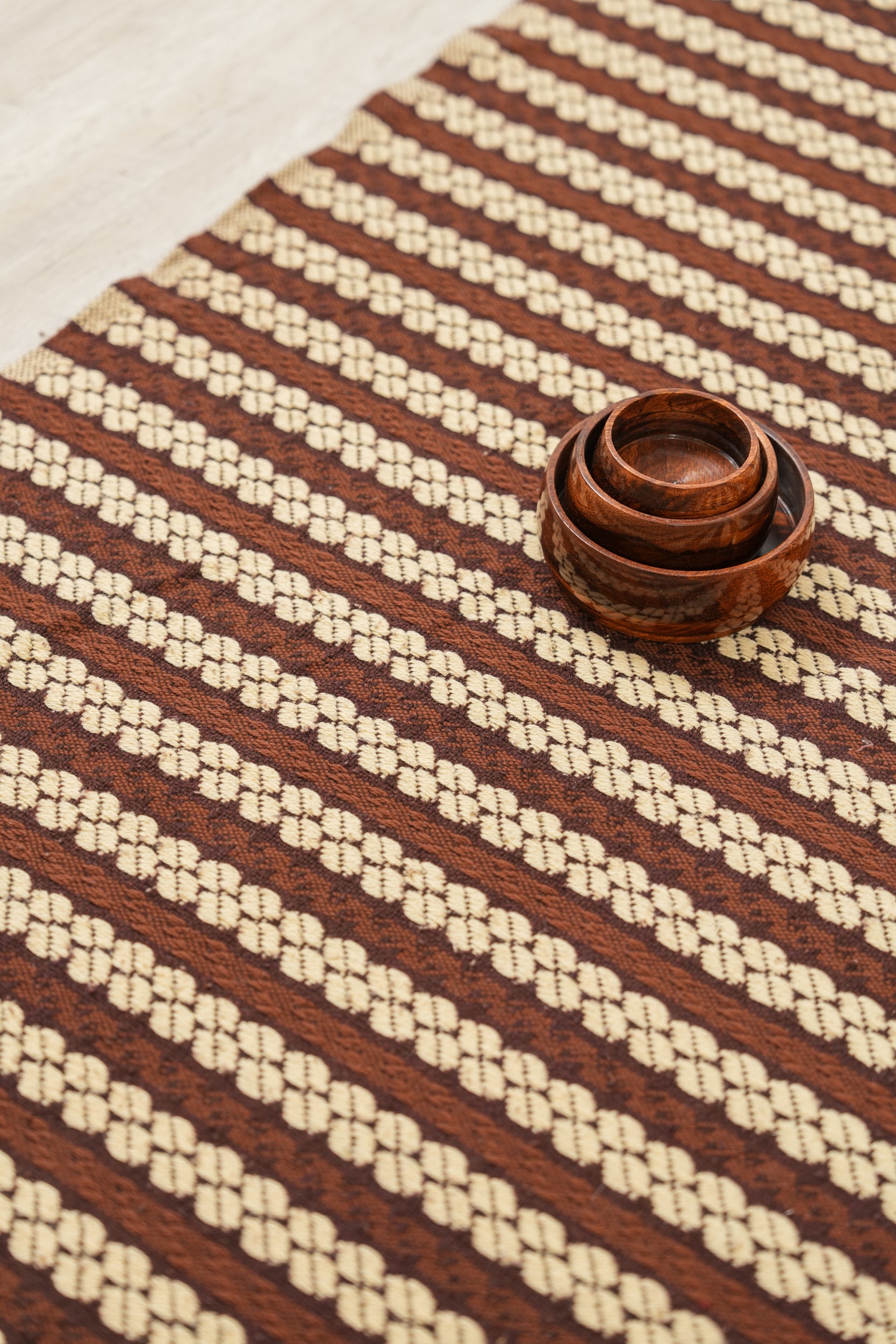 Vintage Scandinavian Loom Textile 6'5" x 5'