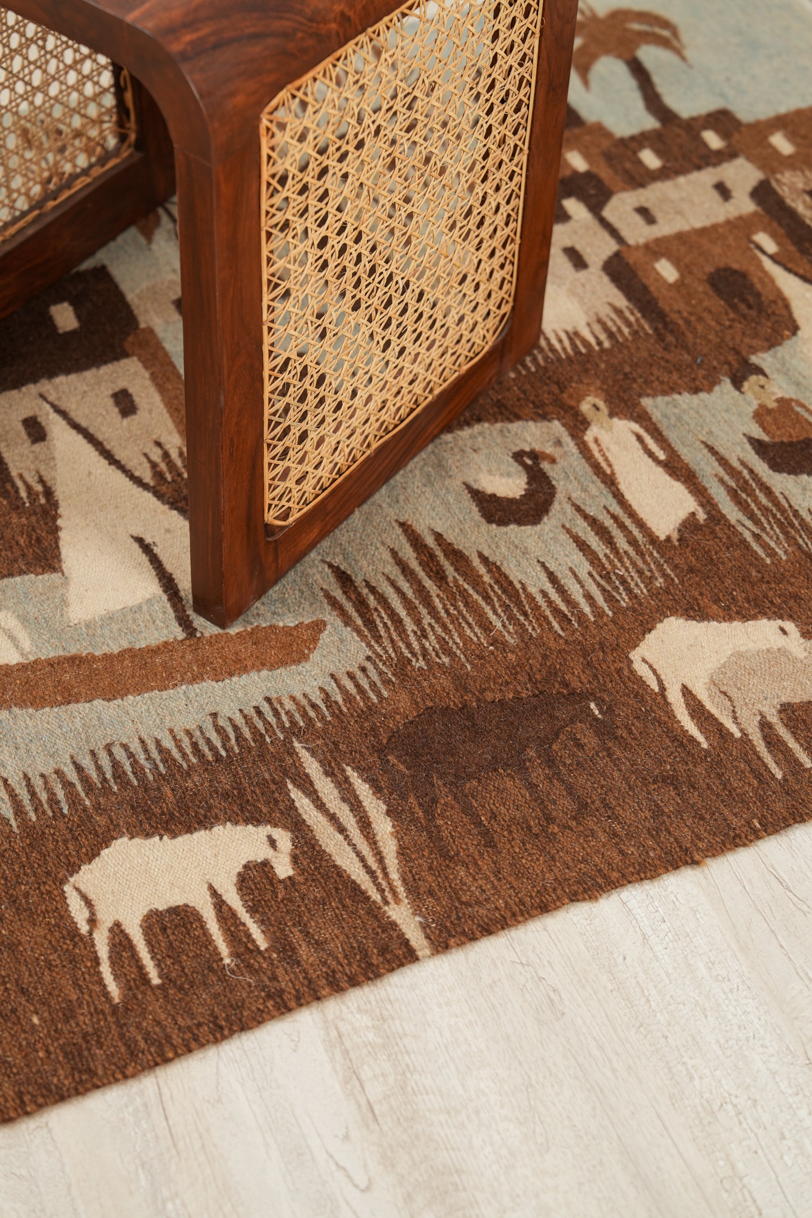 Vintage Egyptian Tapestry Kilim 4'9" x 3'3"