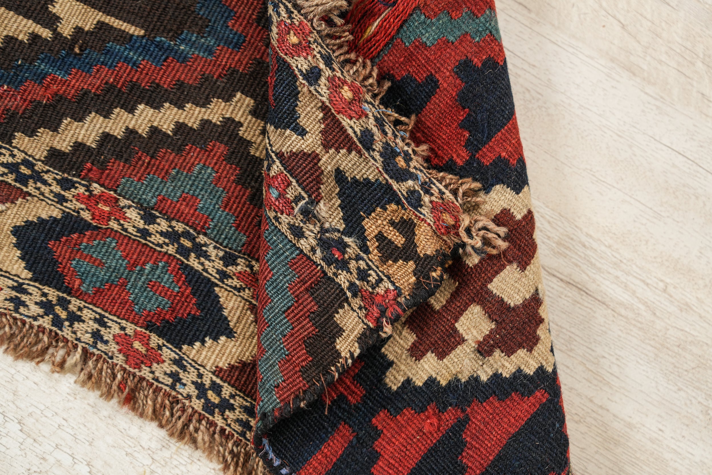 Antique Caucasian Shahsavan Mafrash Kilim 2'4" x 1'2"