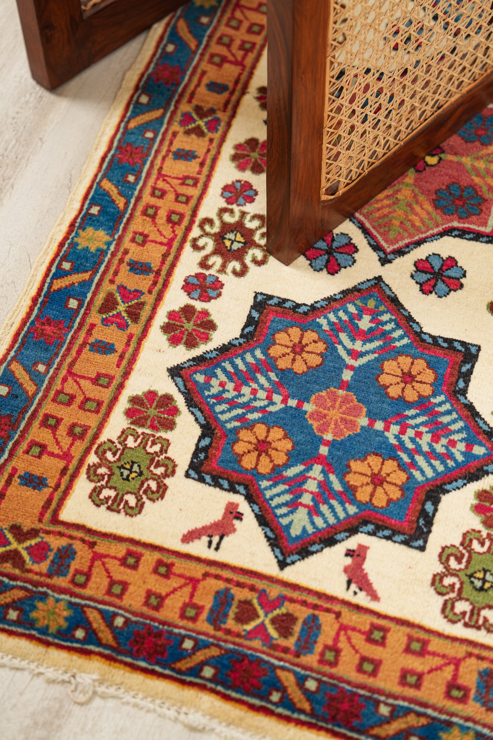 Vintage Turkish Shirvan Rug 4'5" x 2'3"