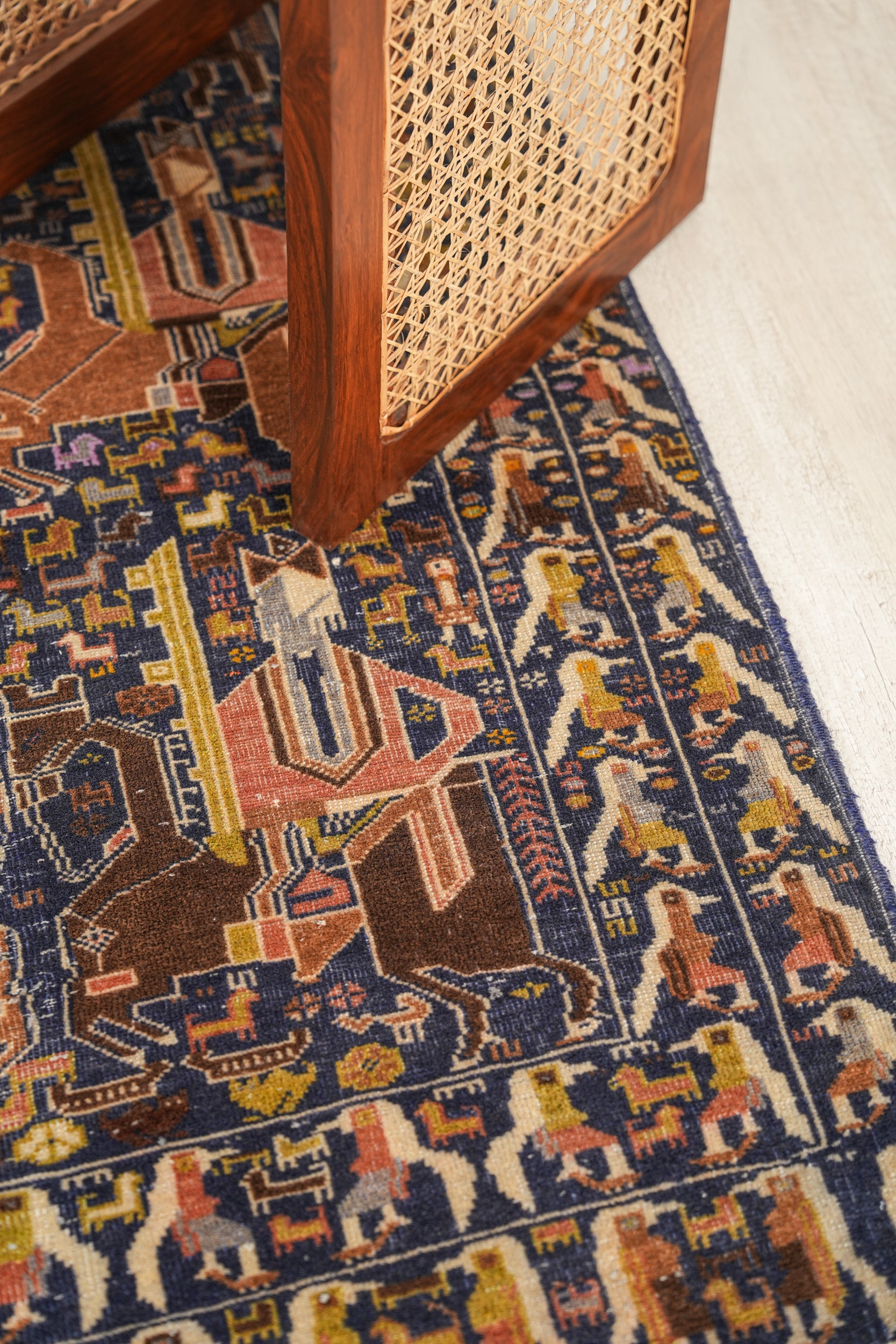 Vintage Baloch Rug 4'8" X 3'