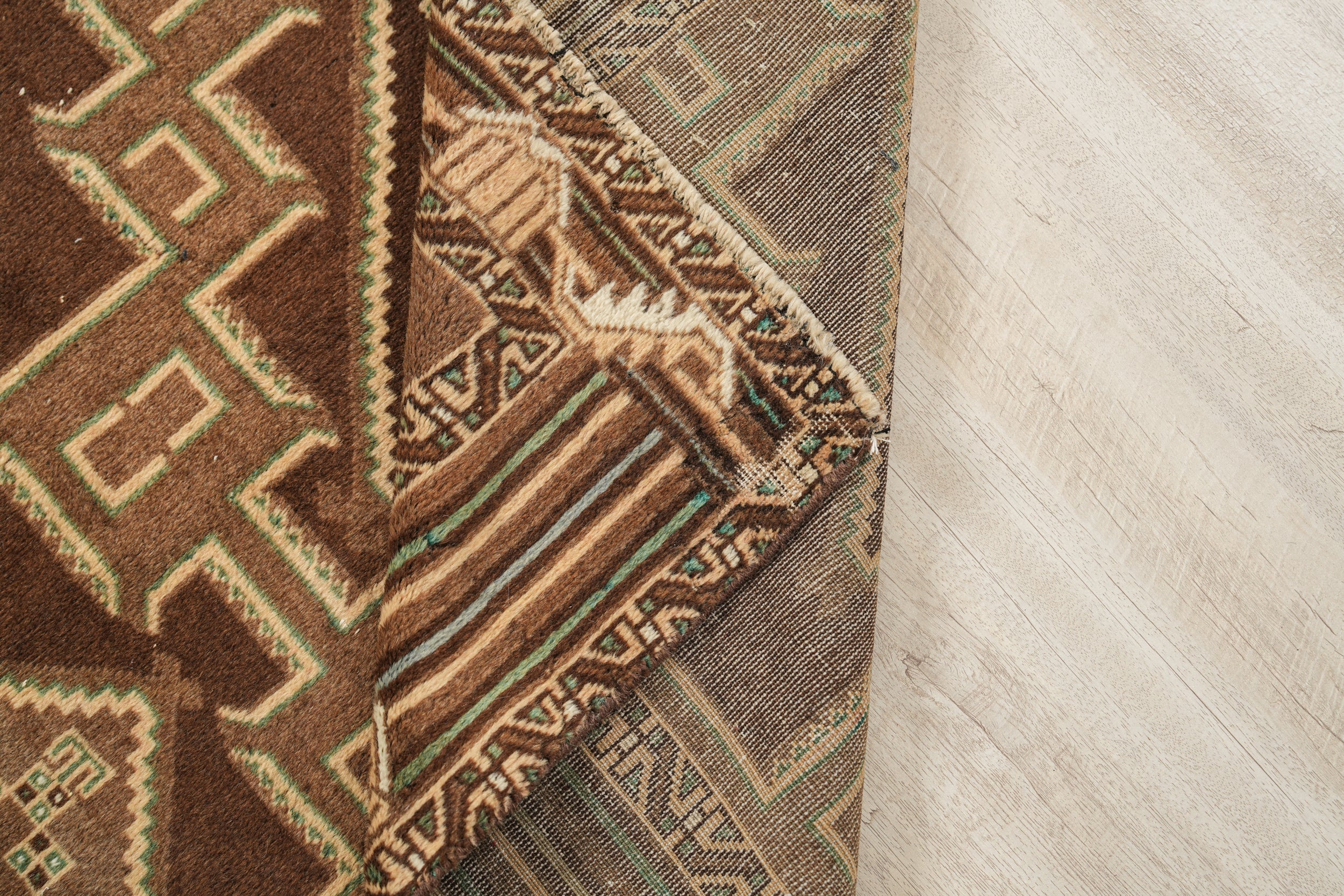 Vintage Baloch Fragment Rug 3'10" x 3'4"