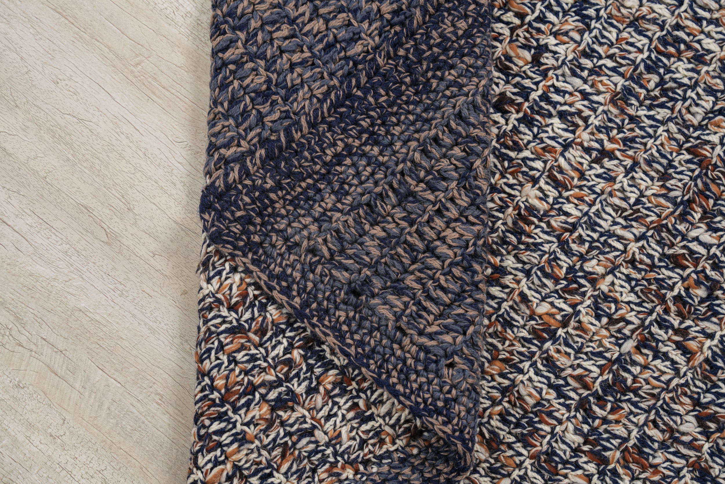 Vintage Scandinavian Blanket Textile 4'10" x 3'