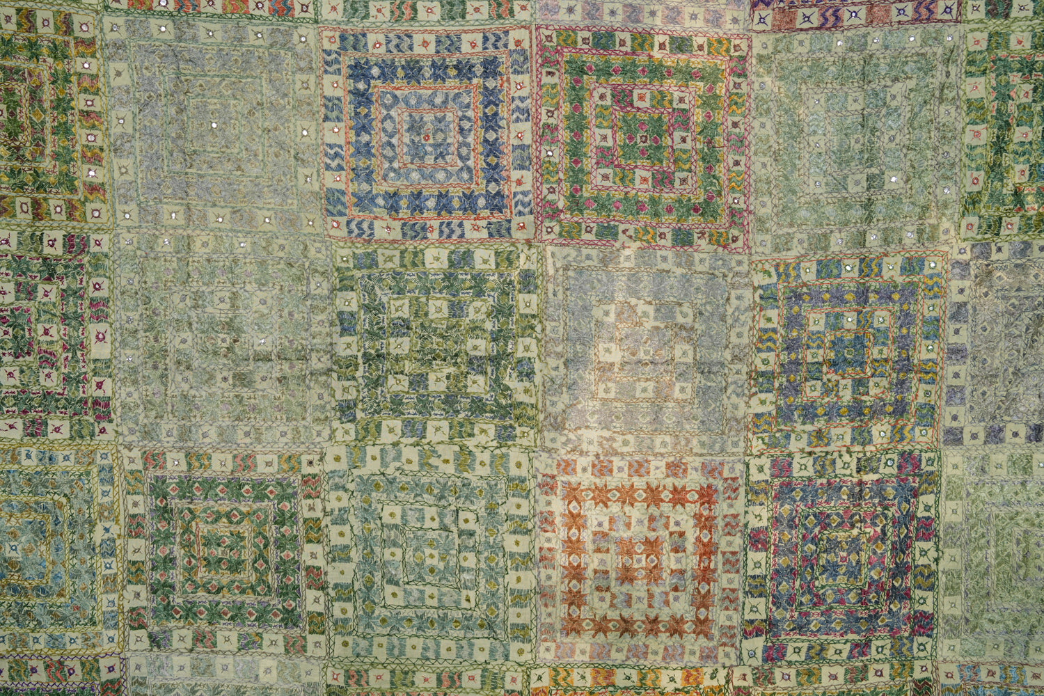Vintage Indian Rajasthani Textile 7'10" x 6'7"